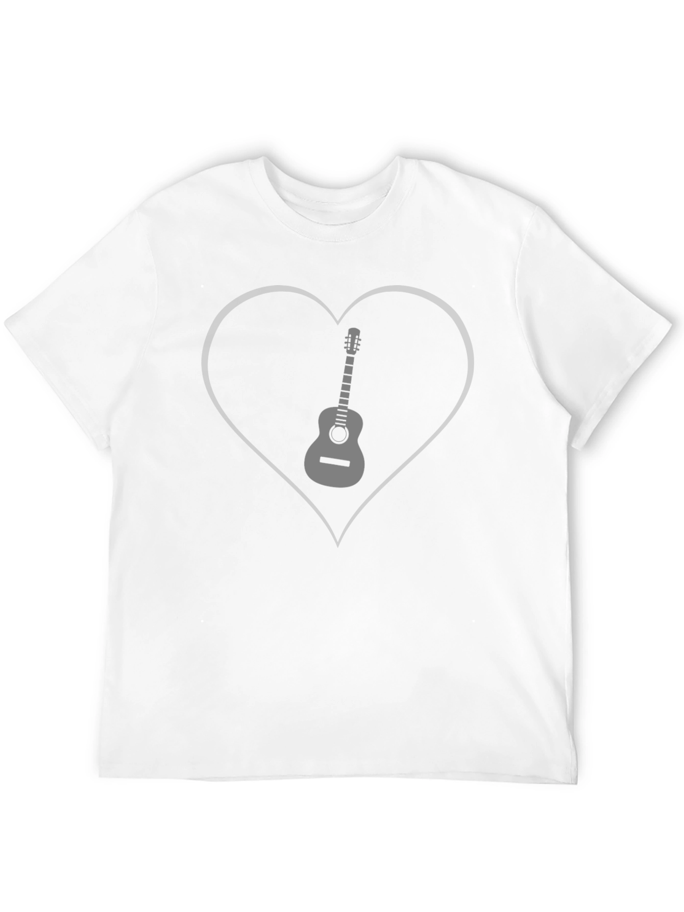 Black Guitar Heart Graphic Tee - Music Lover T-Shirt view 12