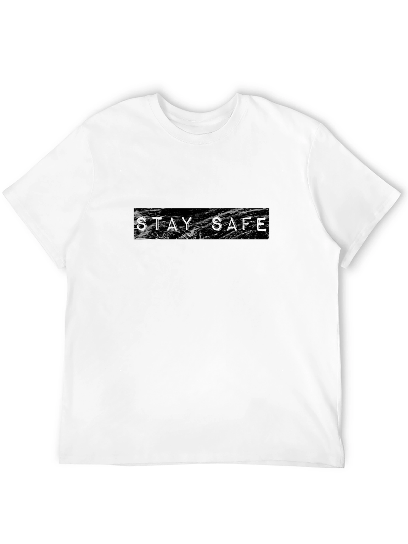 Black Stay Safe Black Graphic T-Shirt view 12