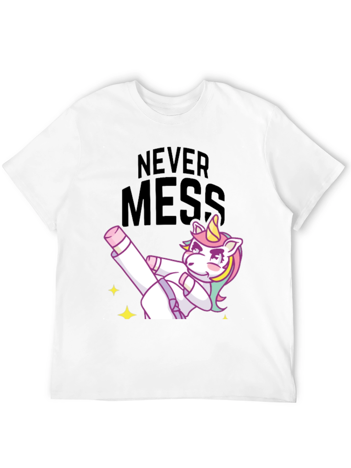 Black Never Mess With Unicorn Funny T-Shirt view 12