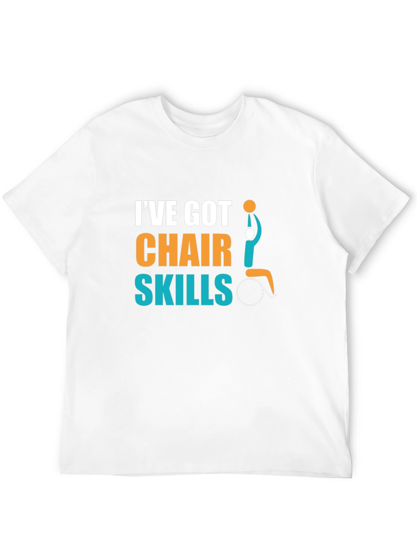 Black I've Got Chair Skills T-Shirt - Wheelchair Basketball Design view 12