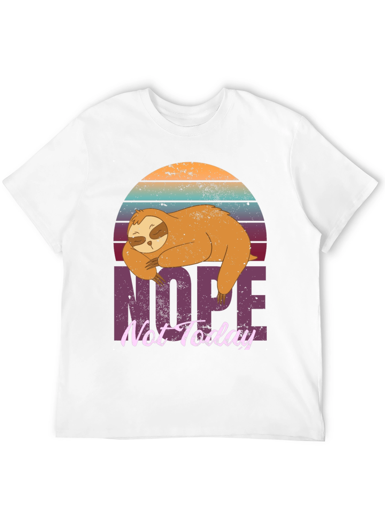 Black Sloth Nope Not Today Graphic T-Shirt view 12