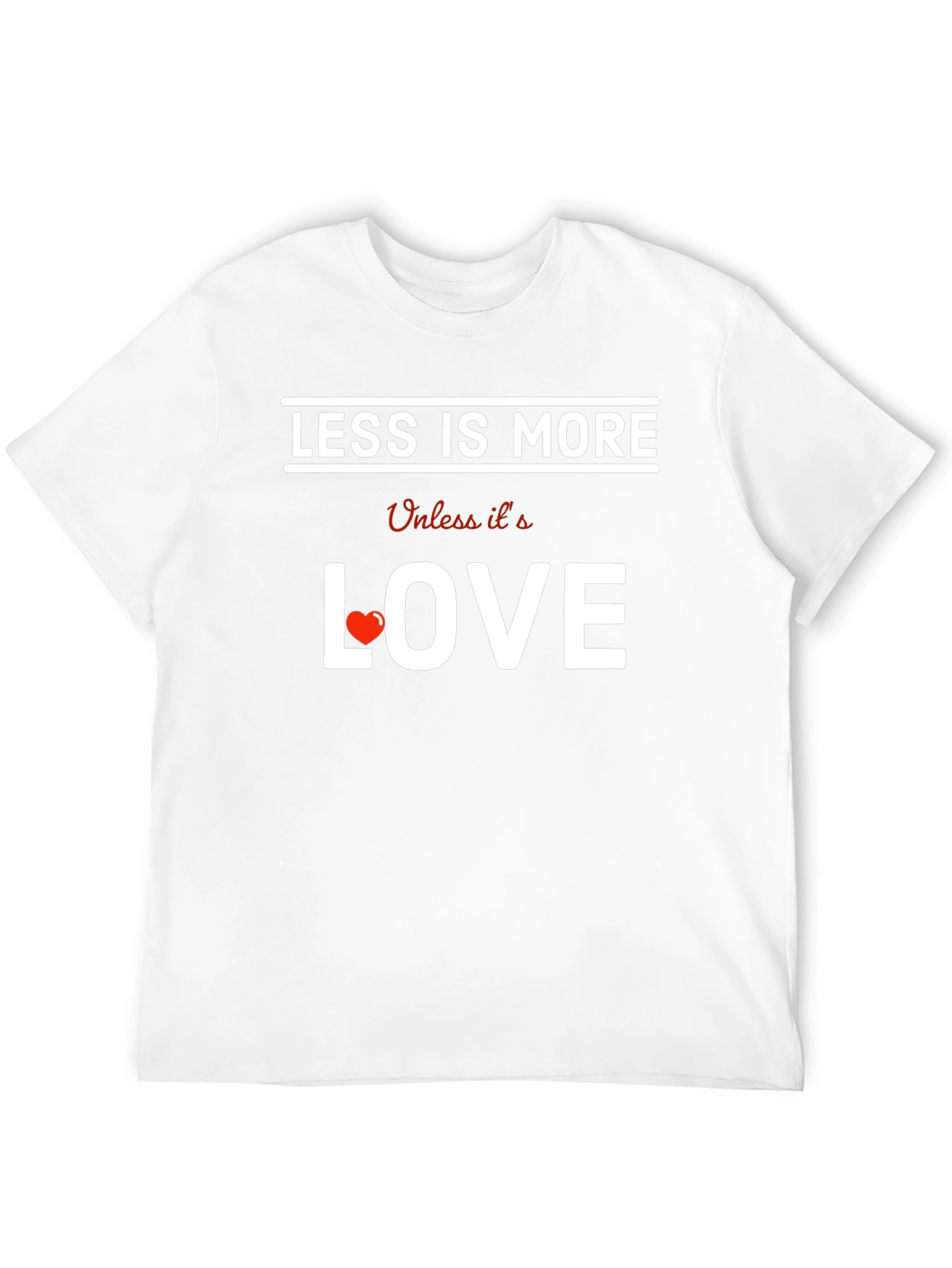 Black Less is More Love Graphic Tee - Black view 12