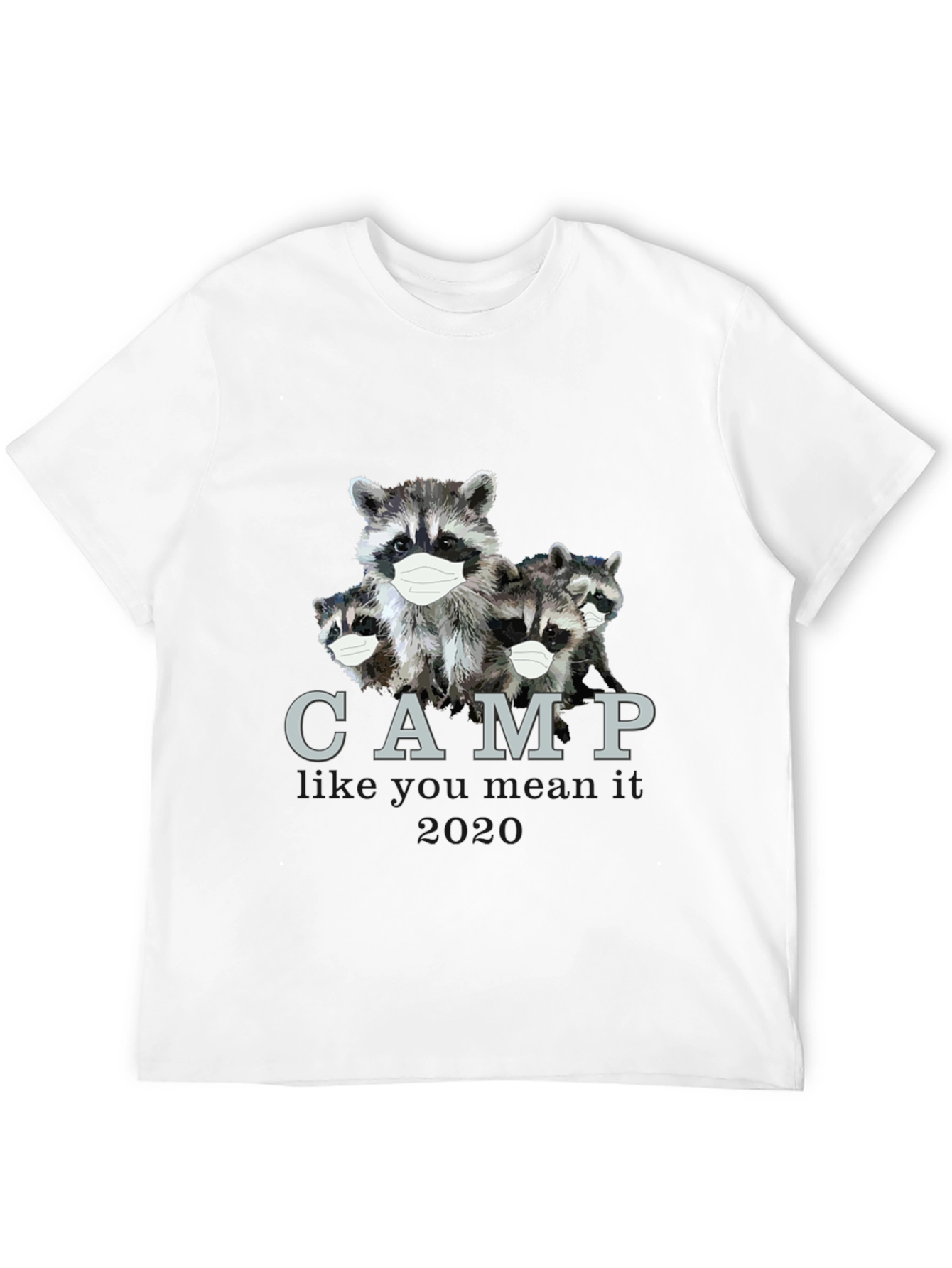 Black Raccoon Camp T-Shirt: Masked & Ready for 2020 view 12