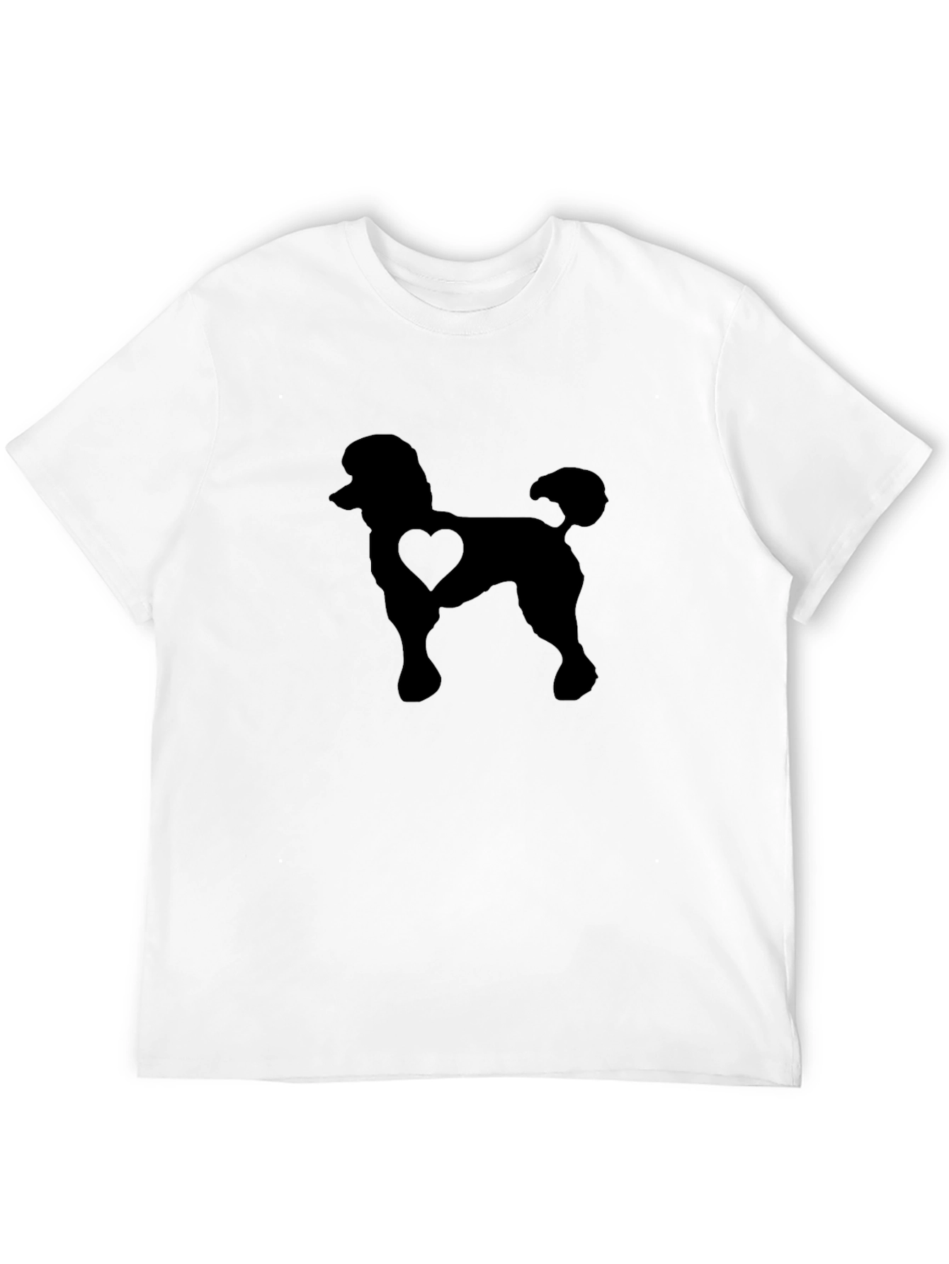 Black Poodle Heart T-Shirt - Stylish Dog Lover Tee view 12