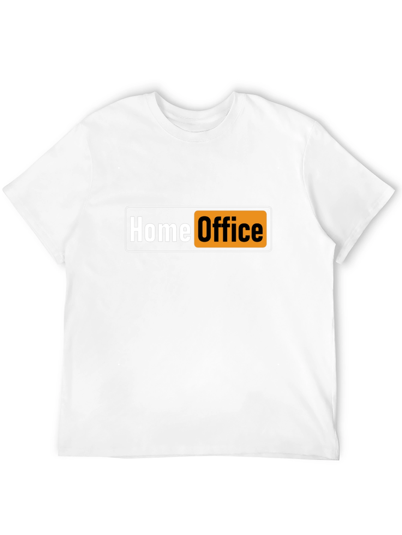 Black Home Office Funny Black T-Shirt view 12