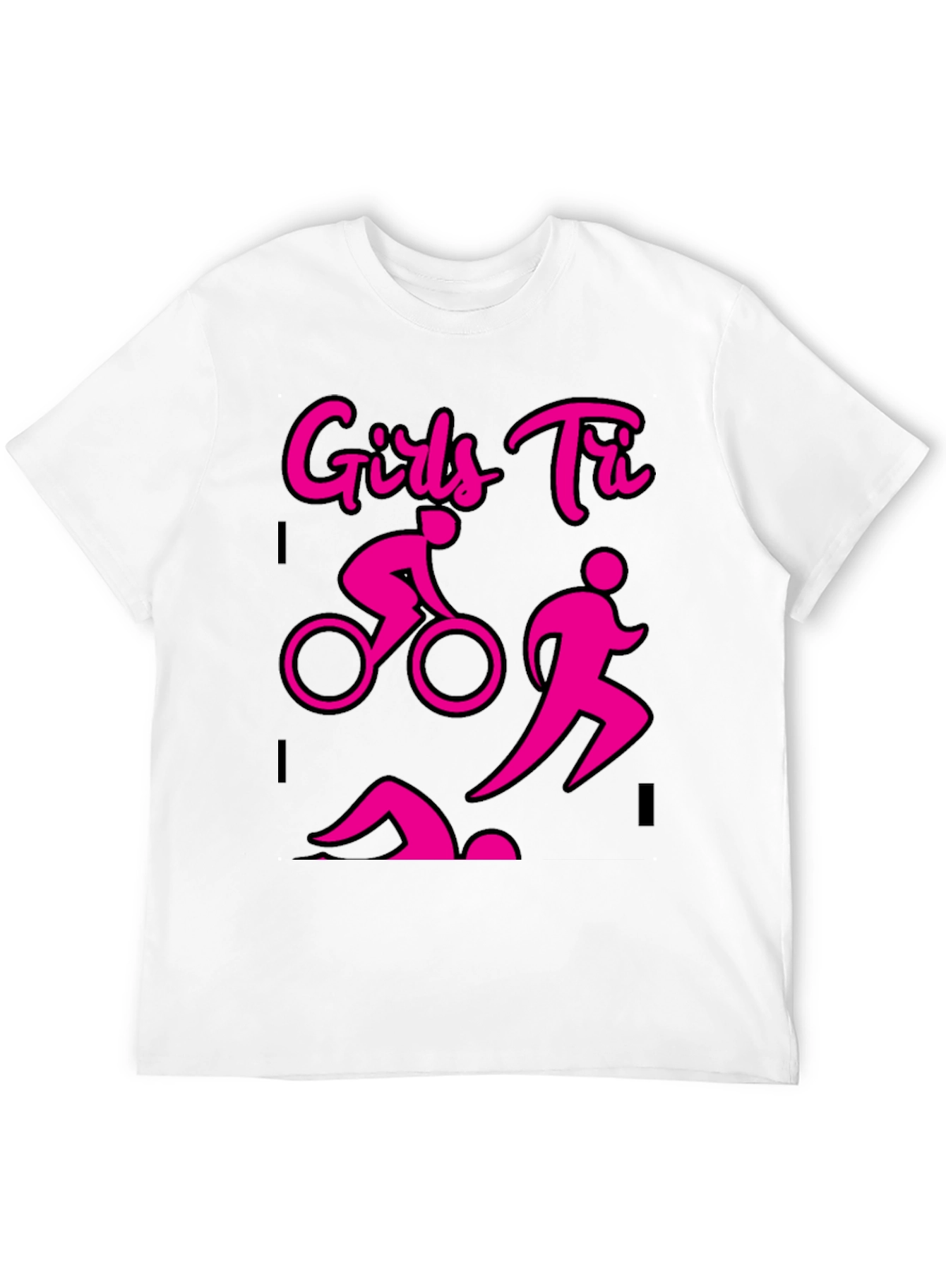 Girls Tri T-Shirt - Triathlon Design - 12