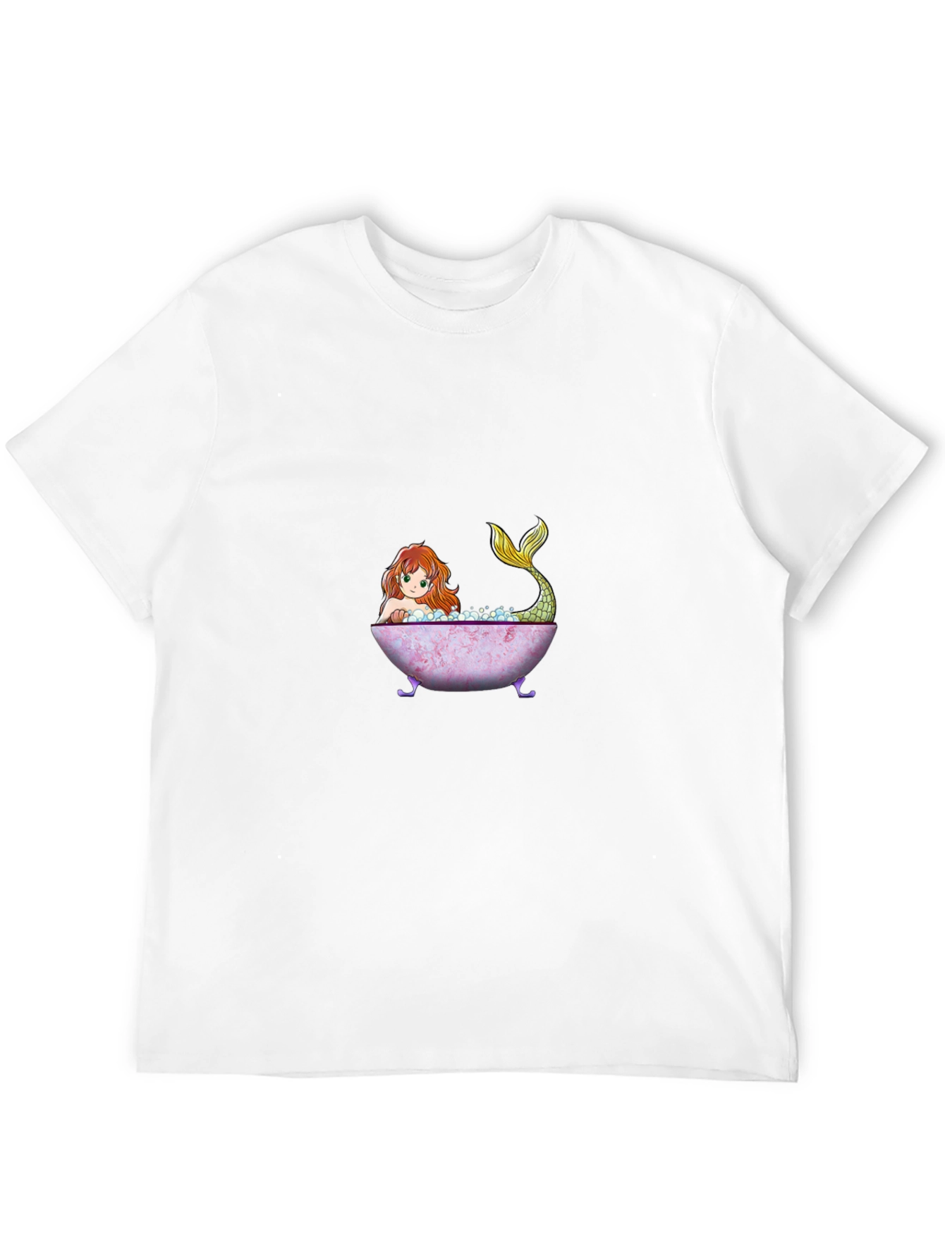 Black Mermaid Bathtub Graphic T-Shirt view 12