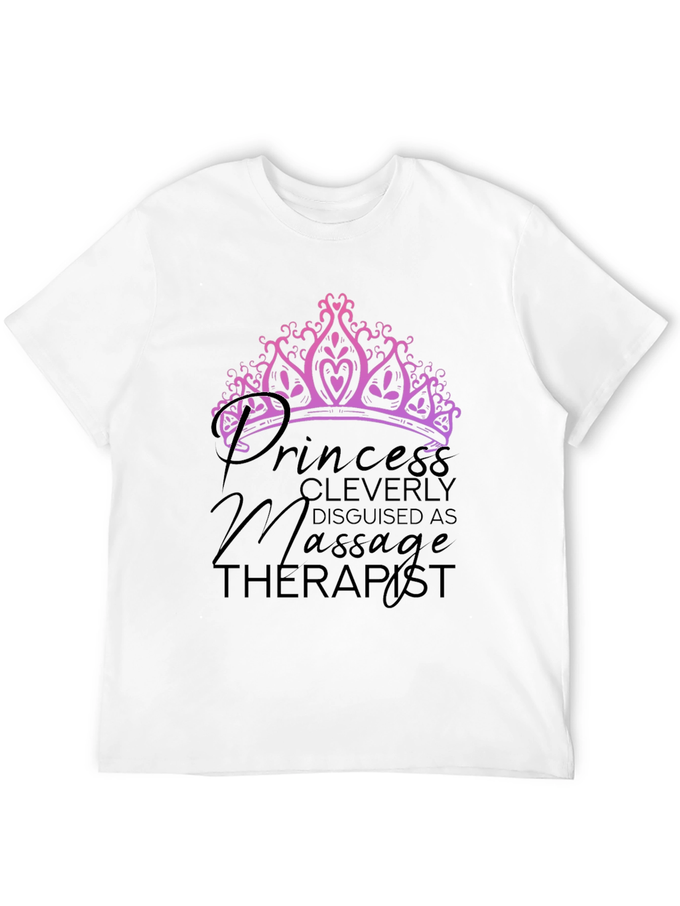 Black Princess Massage Therapist Black T-Shirt view 12