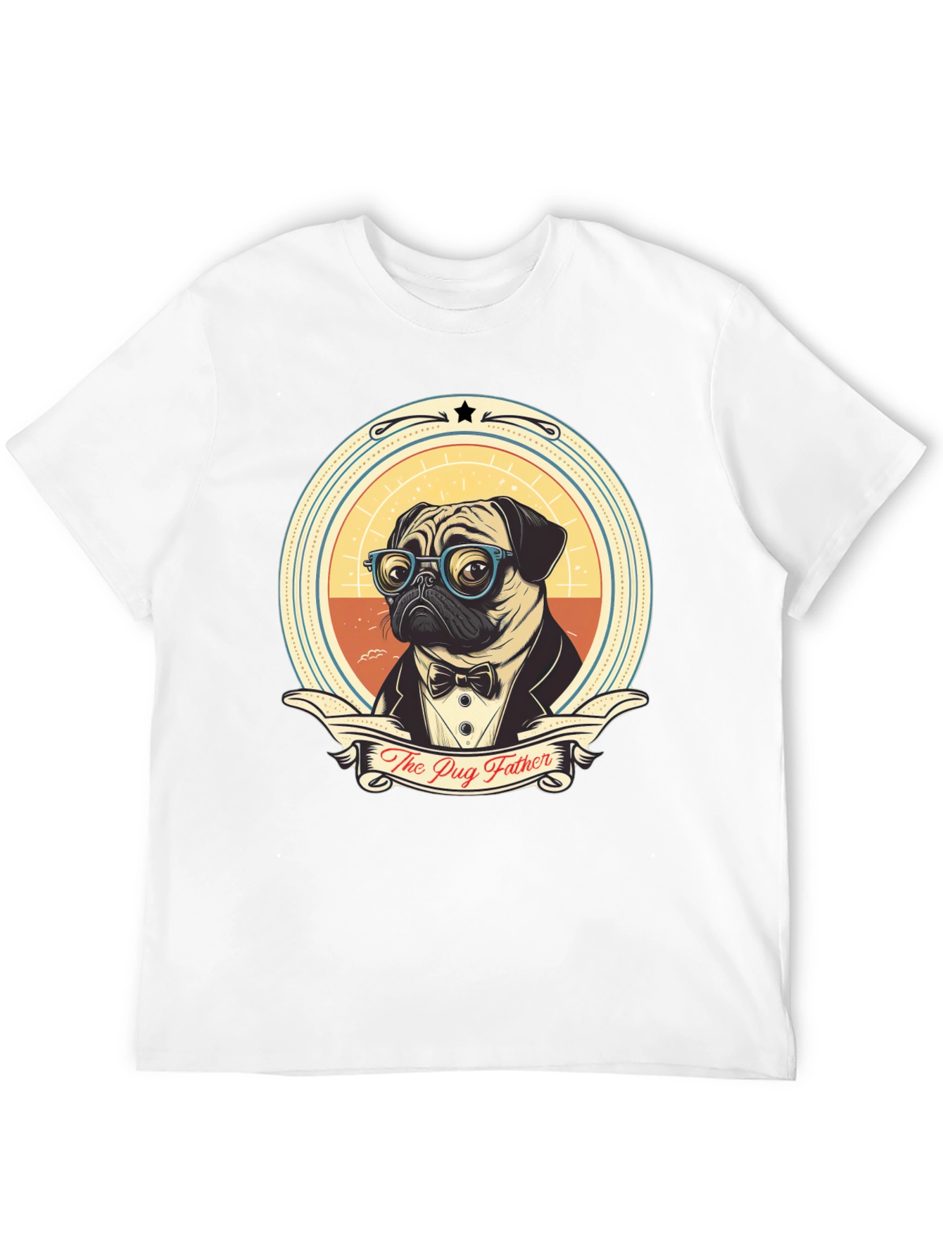 Black The Pug Father T-Shirt - Dog Dad Tee view 12