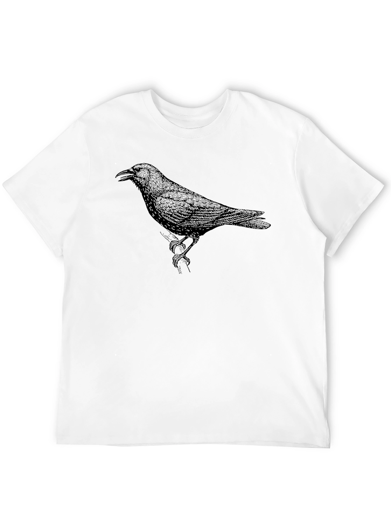 Black Raven Graphic Print Crew Neck T-Shirt view 12