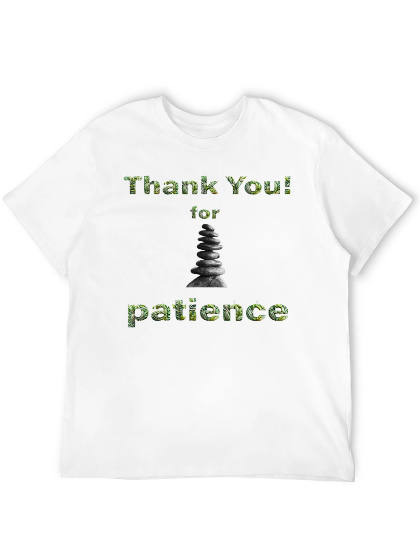 Black Thank You for Patience Zen Stone T-Shirt view 12