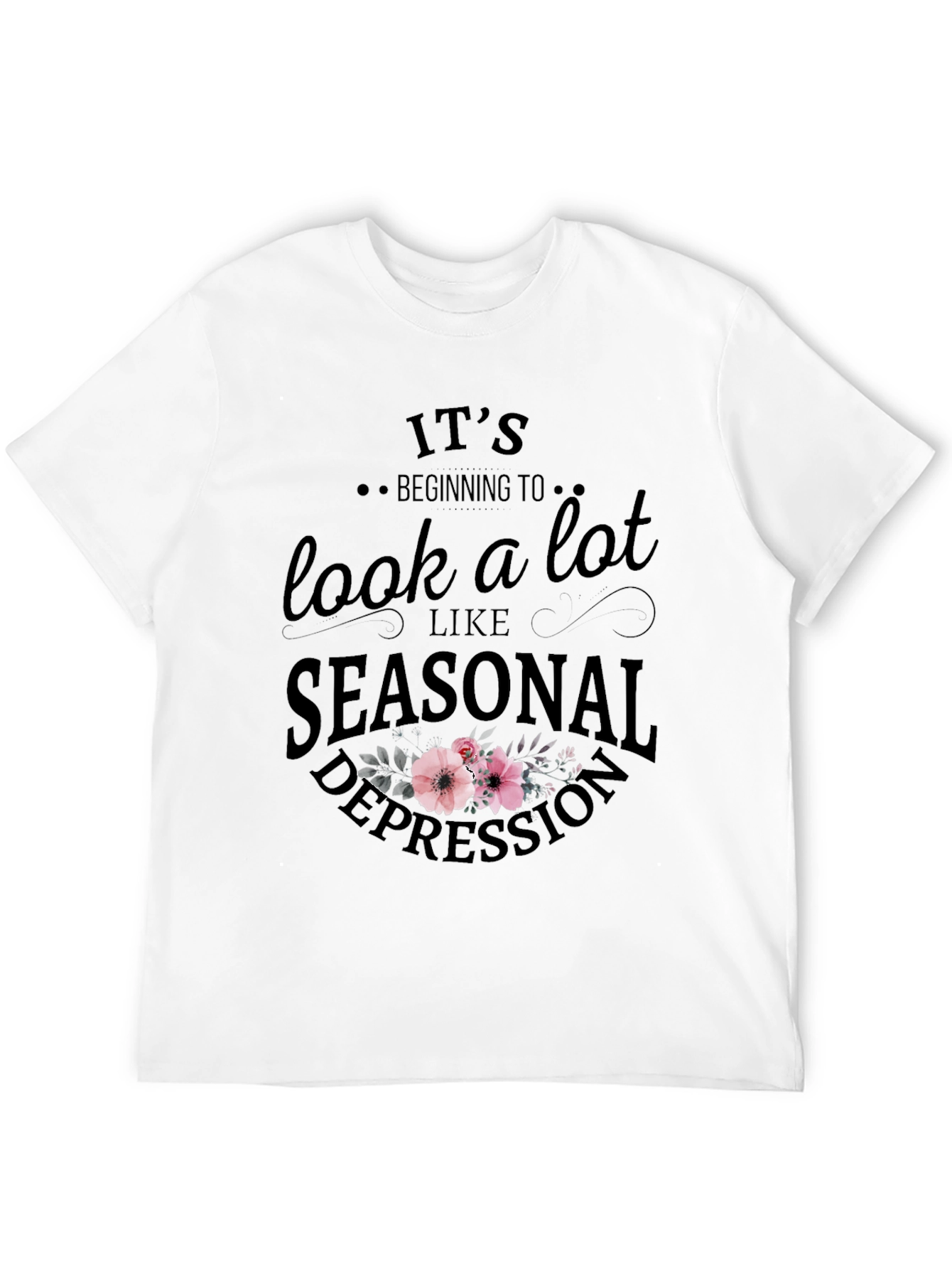 Black Seasonal Depression Graphic T-Shirt view 12