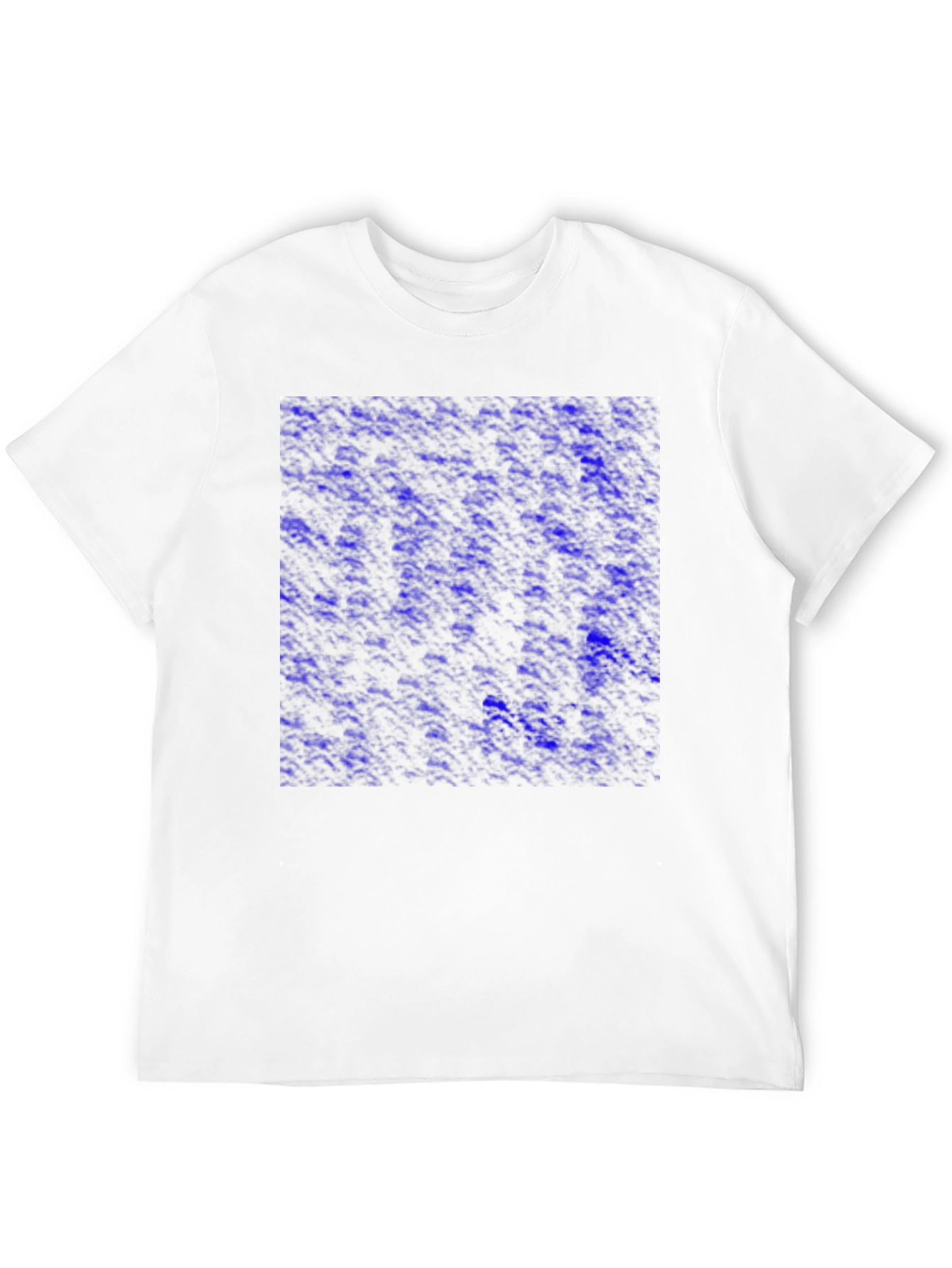 Black Abstract Blue Pattern Men's Black T-Shirt view 12