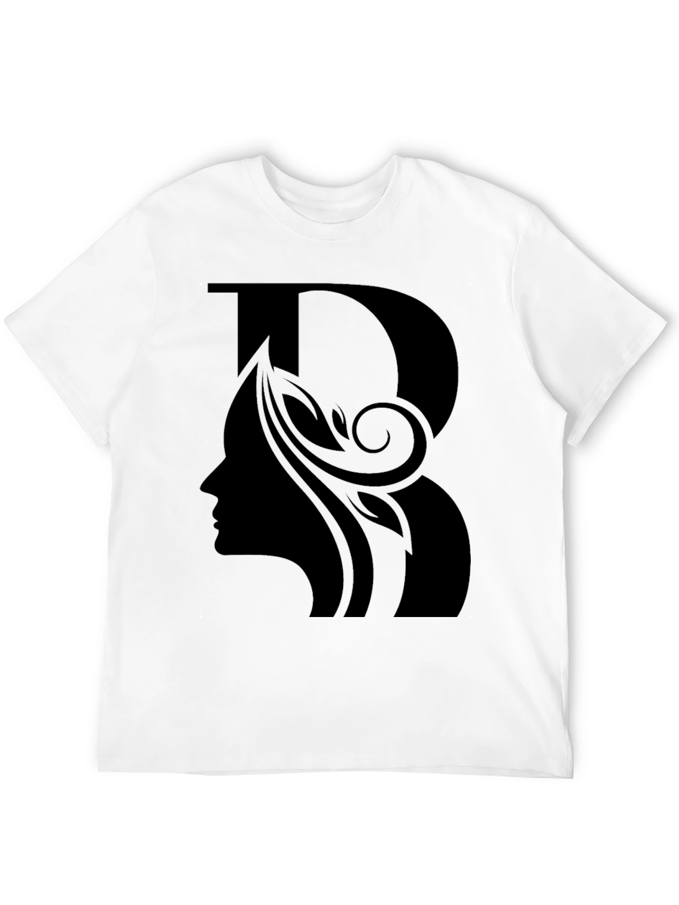 Black Elegant Black T-Shirt with Silhouette Design view 12