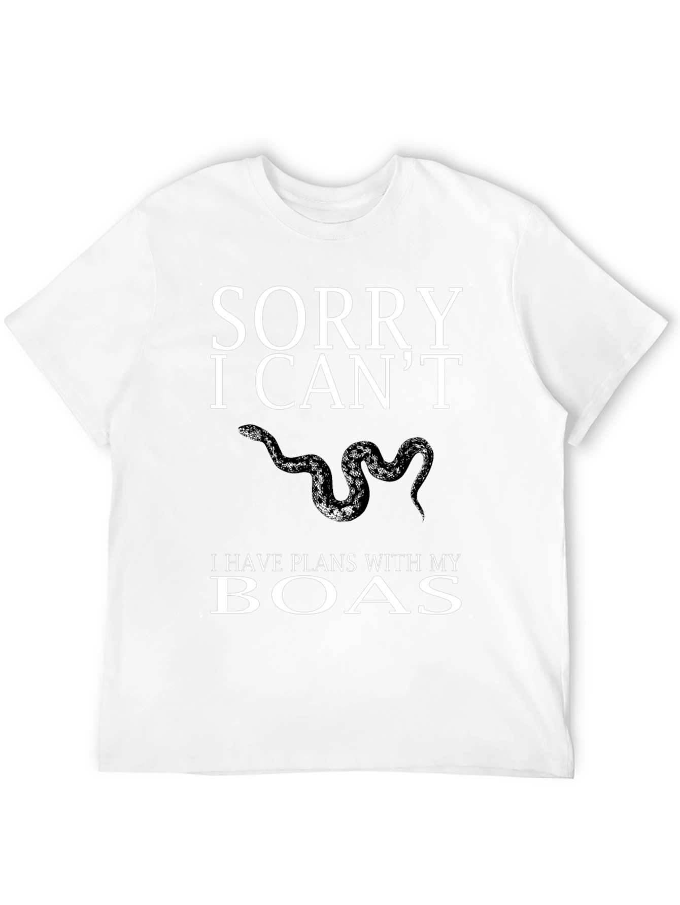 Black Sorry, I Can't Boas T-Shirt view 12
