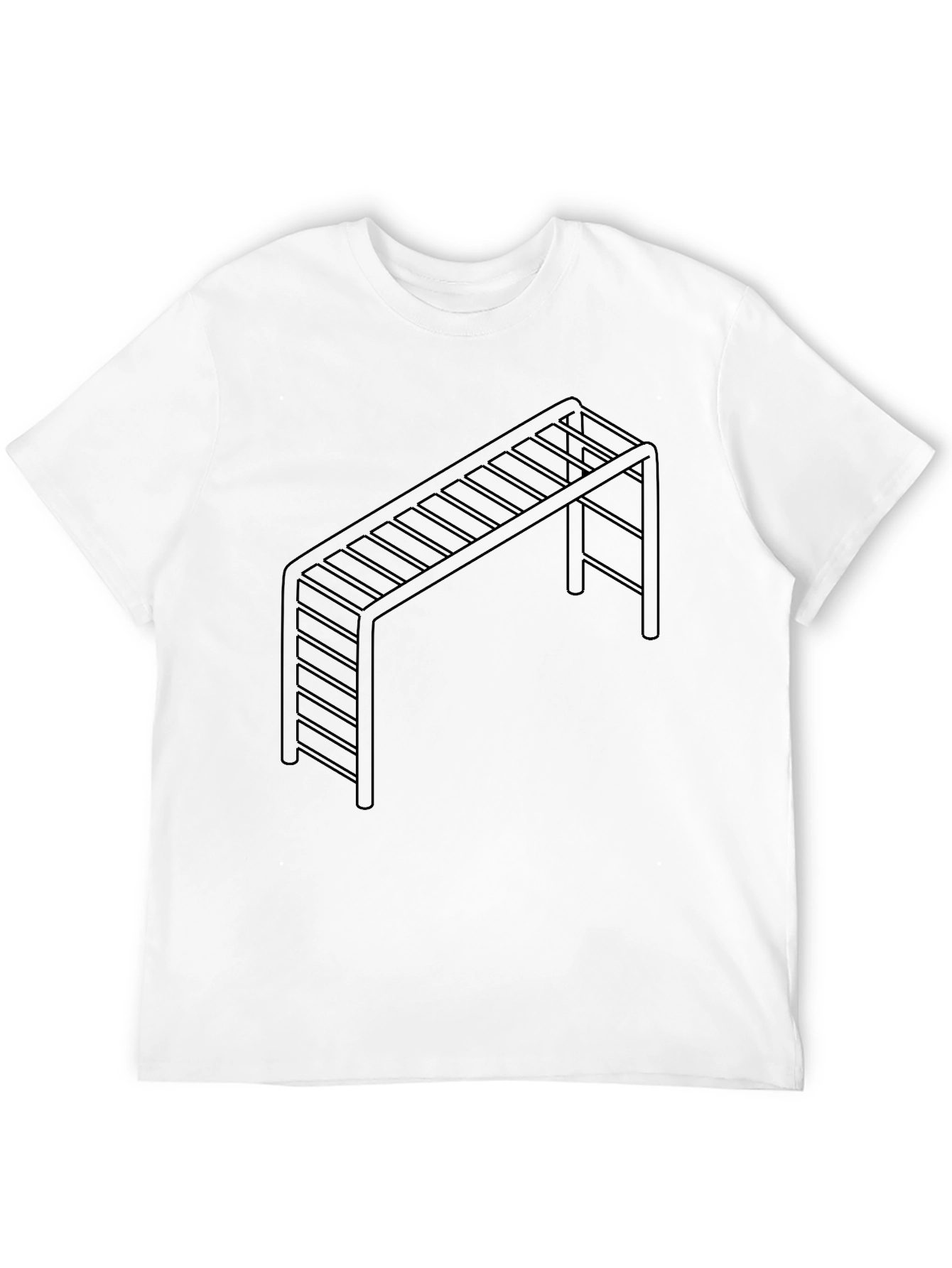 Black Abstract Monkey Bar T-Shirt view 12