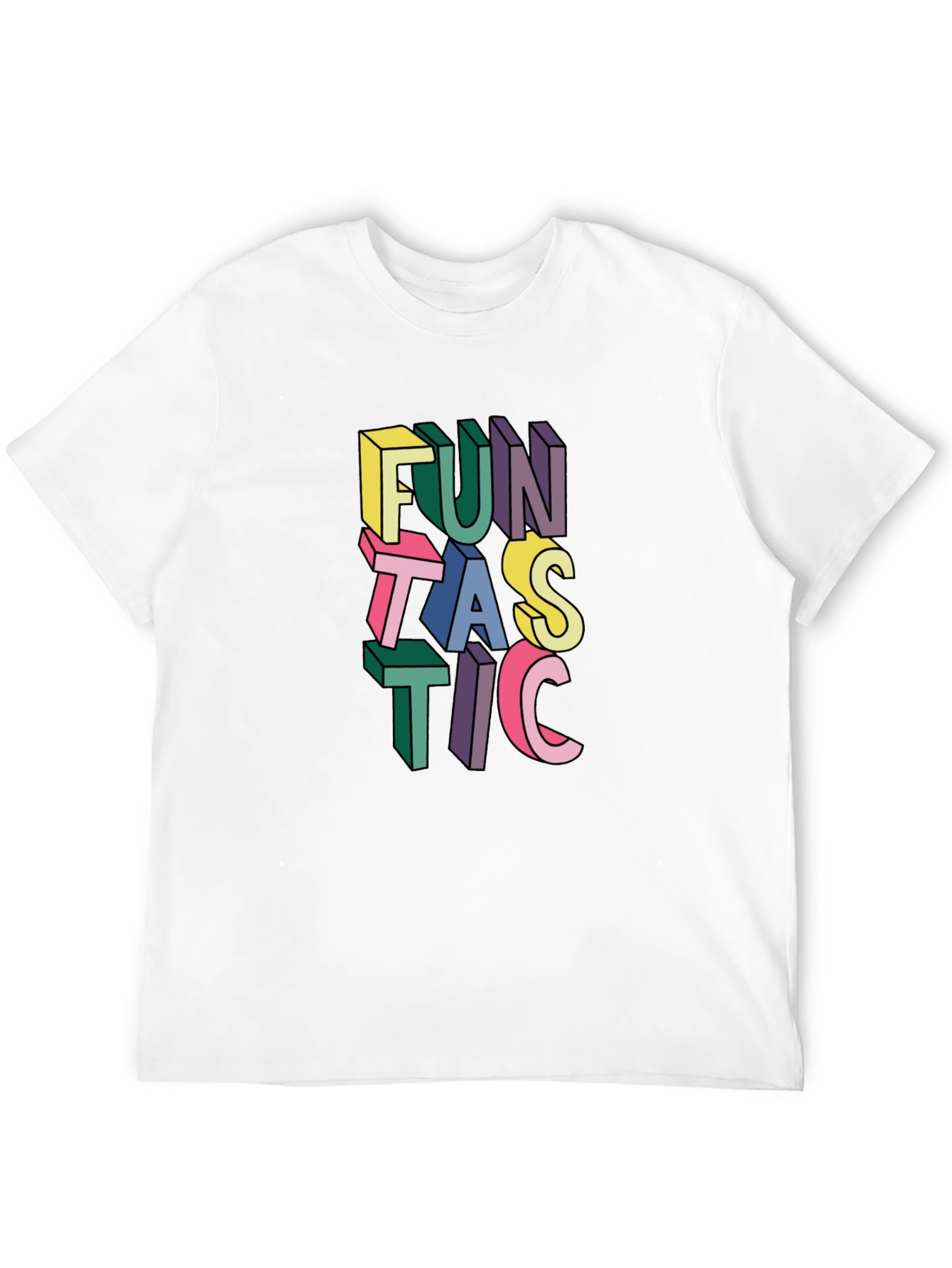 Black Fun Tastic Graphic T-Shirt - Bold Colorful Design view 12