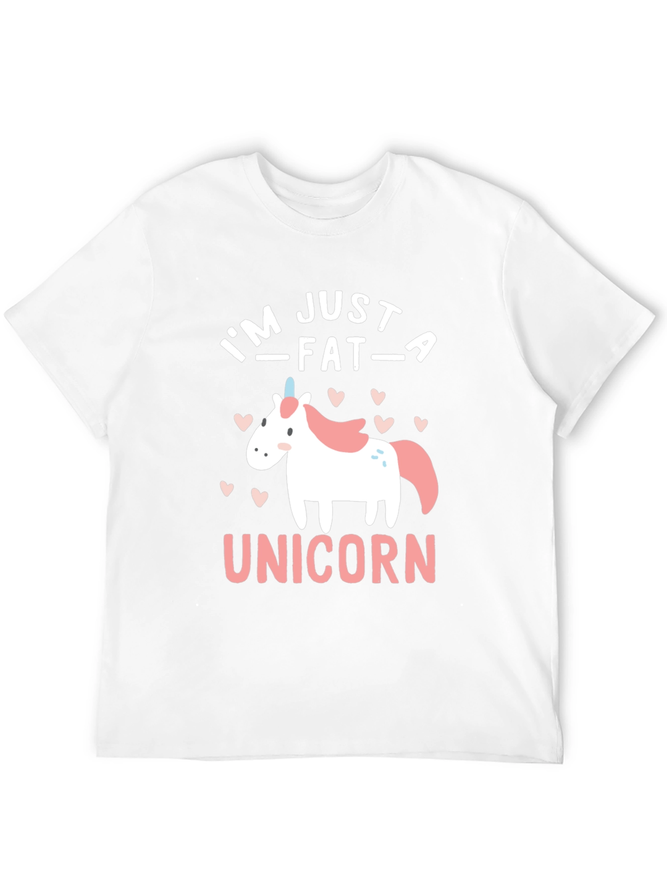 Black I'm Just A Fat Unicorn Graphic T-Shirt view 12