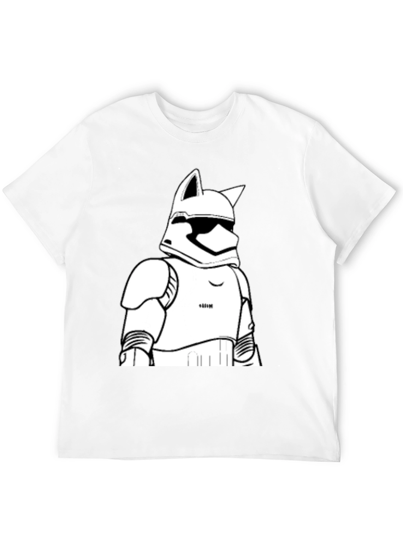 Black Stormtrooper Cat T-Shirt - Black, Graphic Tee view 12