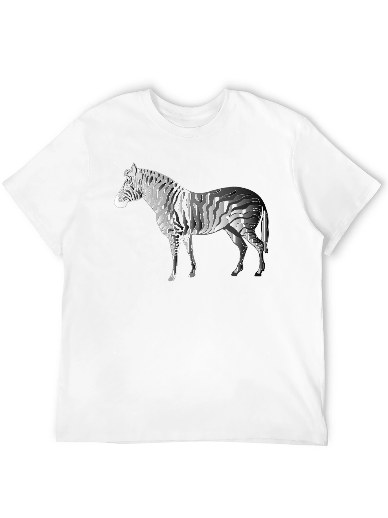 Black Zebra Graphic Tee - Stylish Men's Black T-Shirt view 12