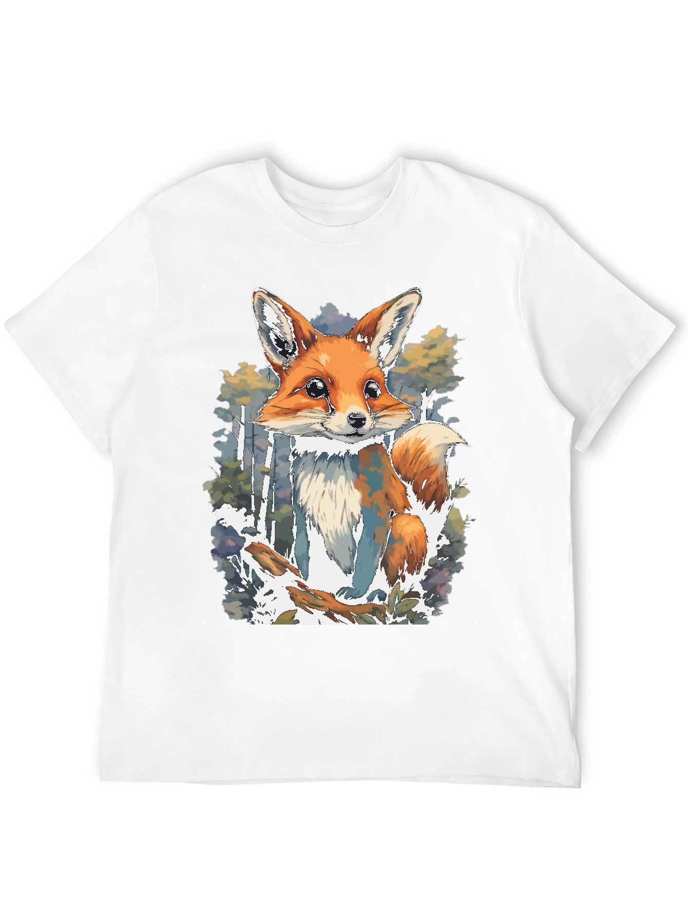 Black Fox Graphic Print Black T-Shirt view 12