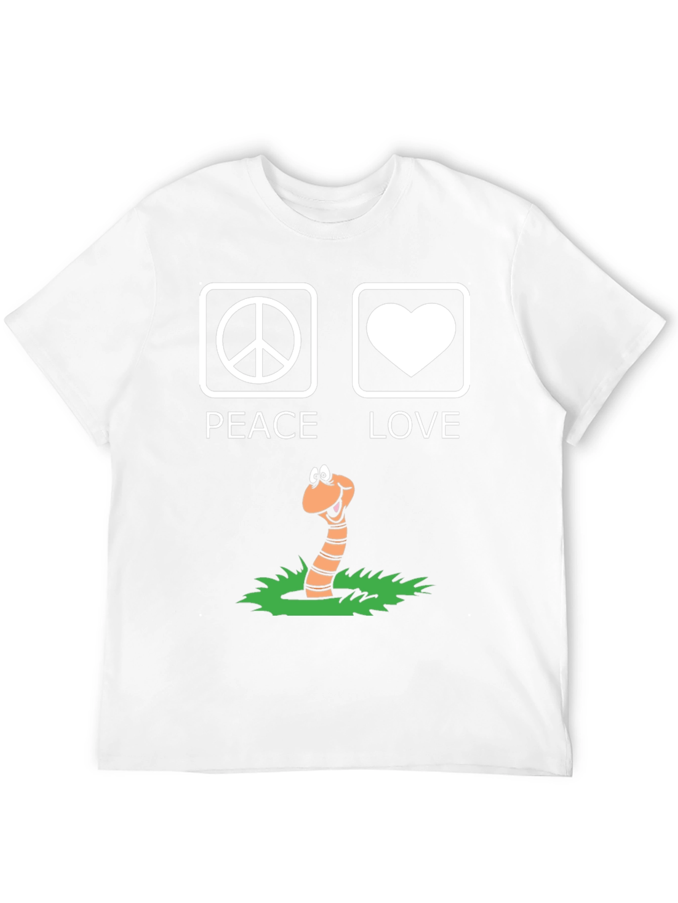 Black Peace Love Worm Black Graphic Tee view 12