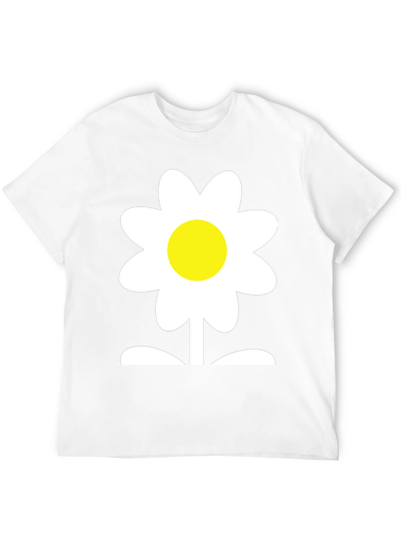 Black Daisy Flower Graphic Tee - Soft Cotton Blend view 12