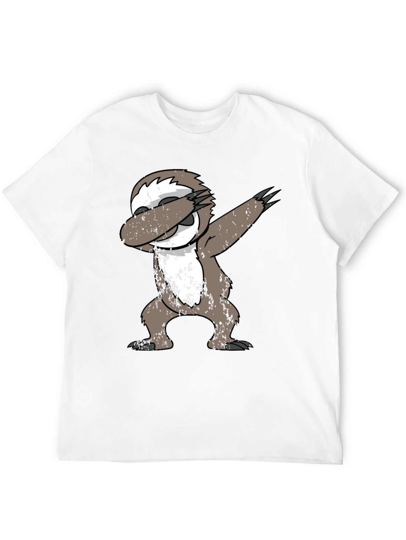 Black Dabbing Sloth Black T-Shirt view 12