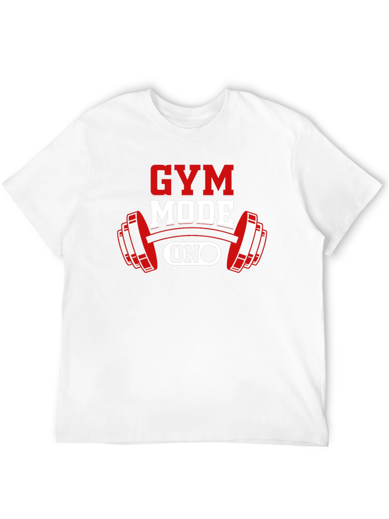 Black Gym Mode On T-Shirt - Black Fitness Apparel view 12