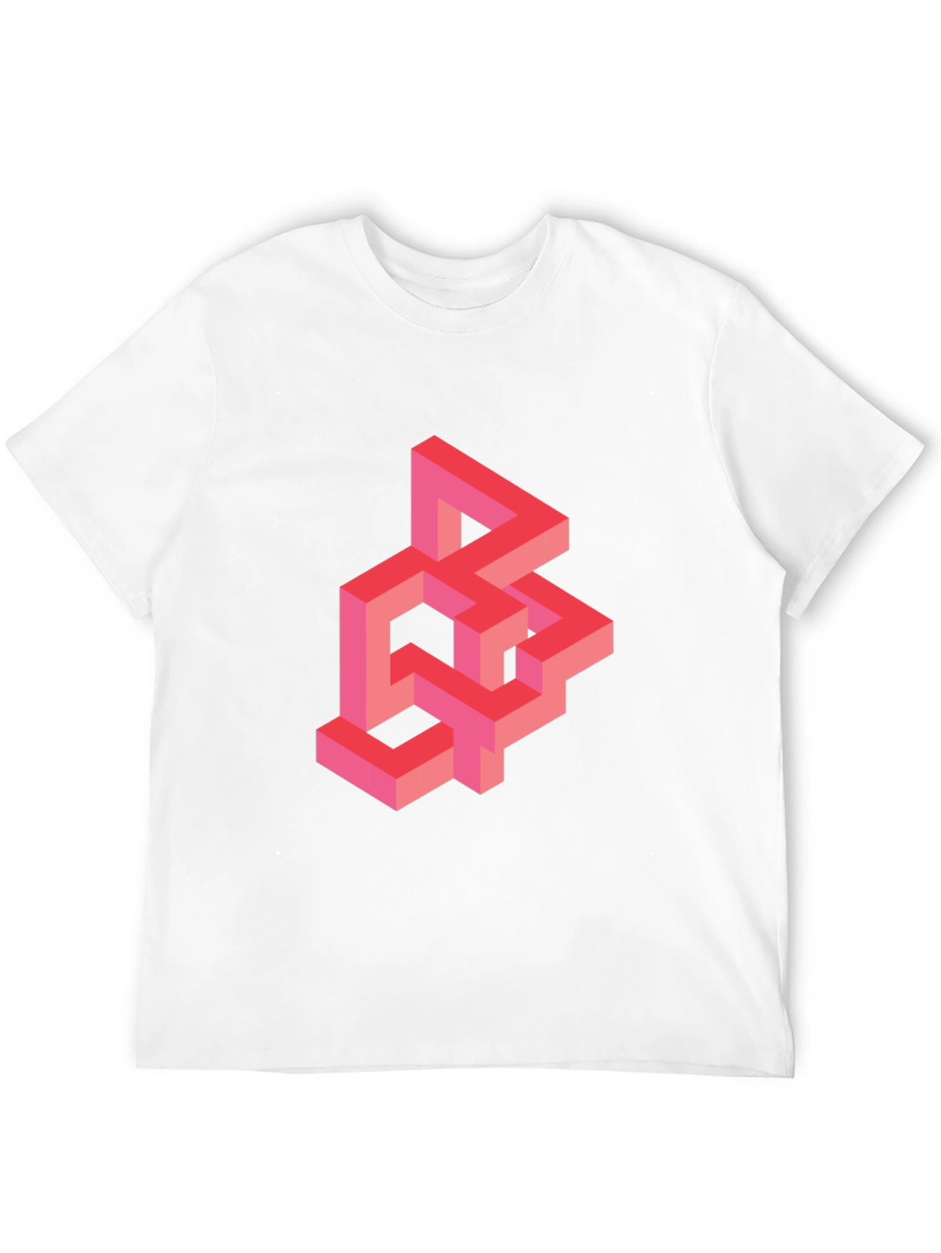 Black Geometric Illusion T-Shirt - Abstract Design view 12