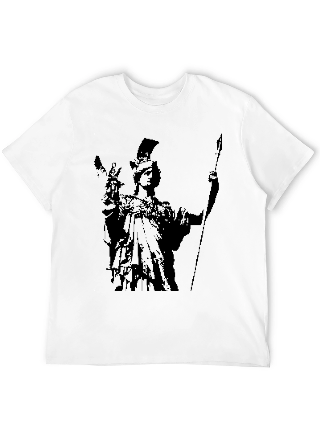 Black Athena Graphic Tee - Black Cotton Blend view 12