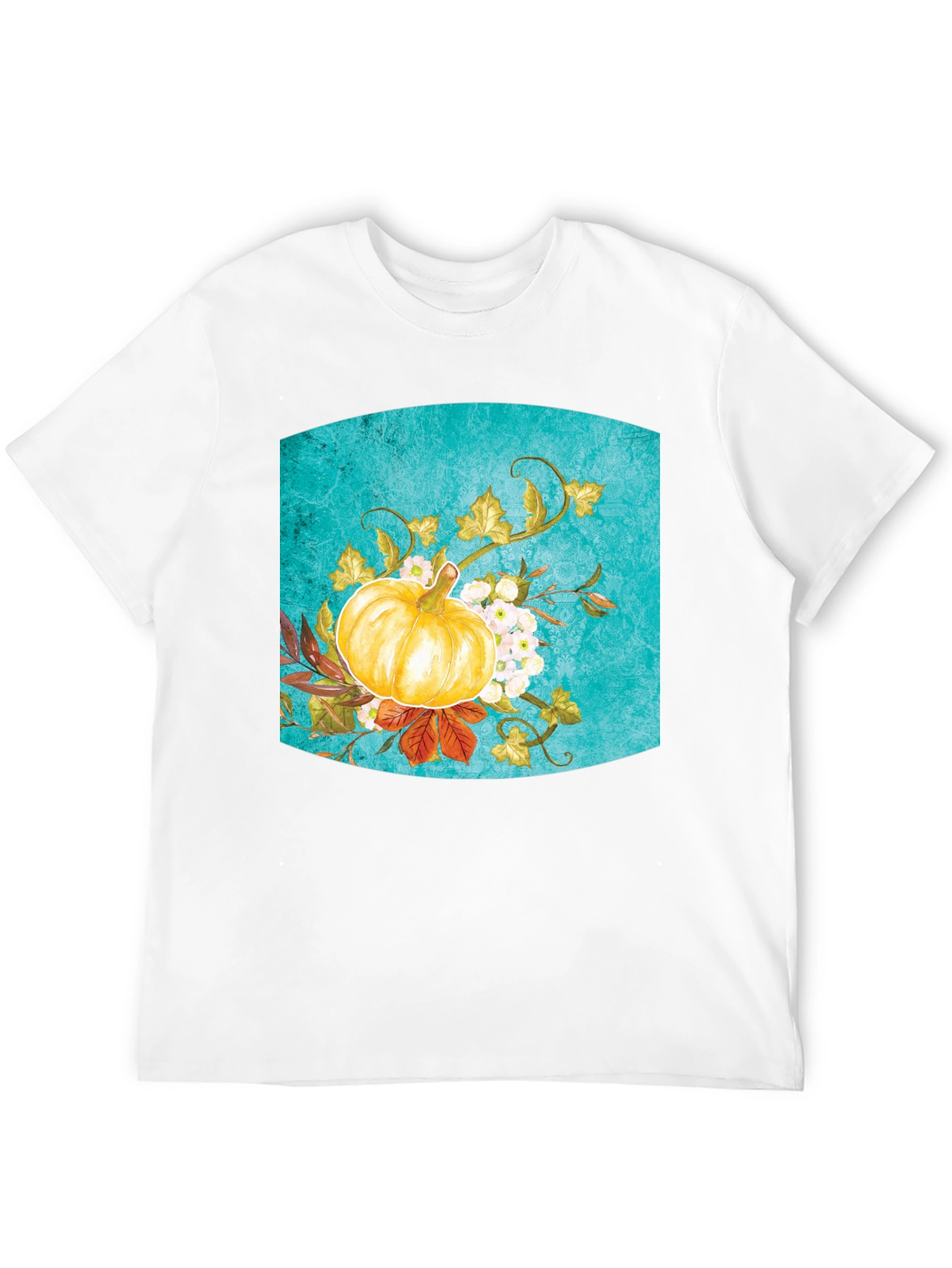 Black Fall Pumpkin Floral Graphic Tee - Black view 12