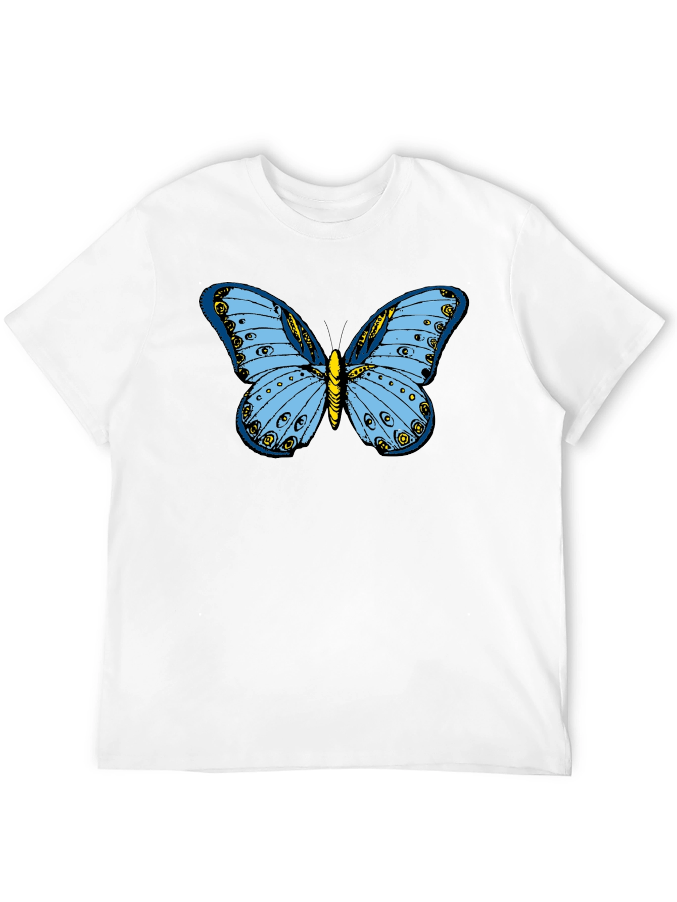 Black Butterfly Graphic T-Shirt - Black Cotton Tee view 12