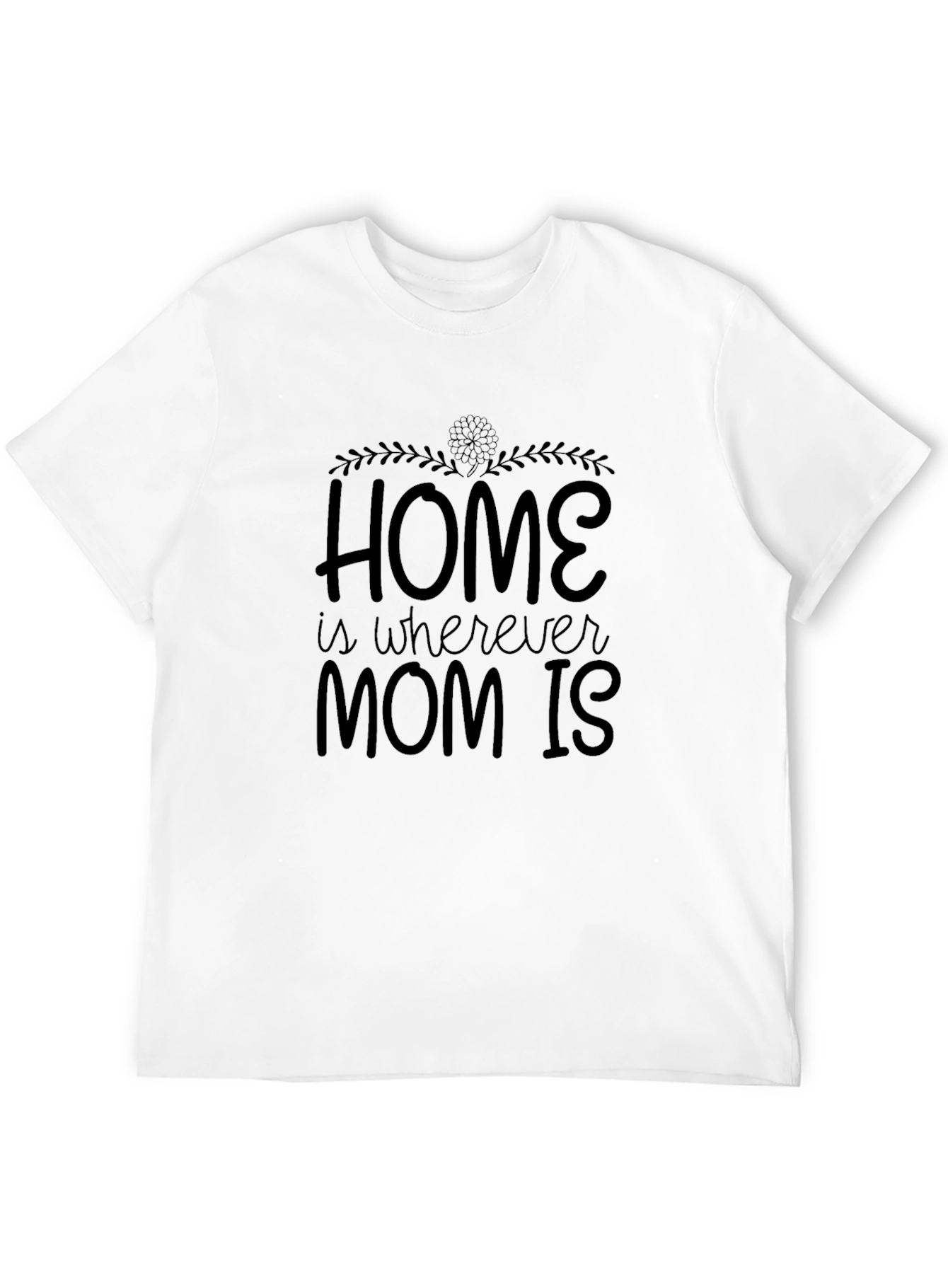 Black Home is Where Mom Is - Black T-Shirt view 12