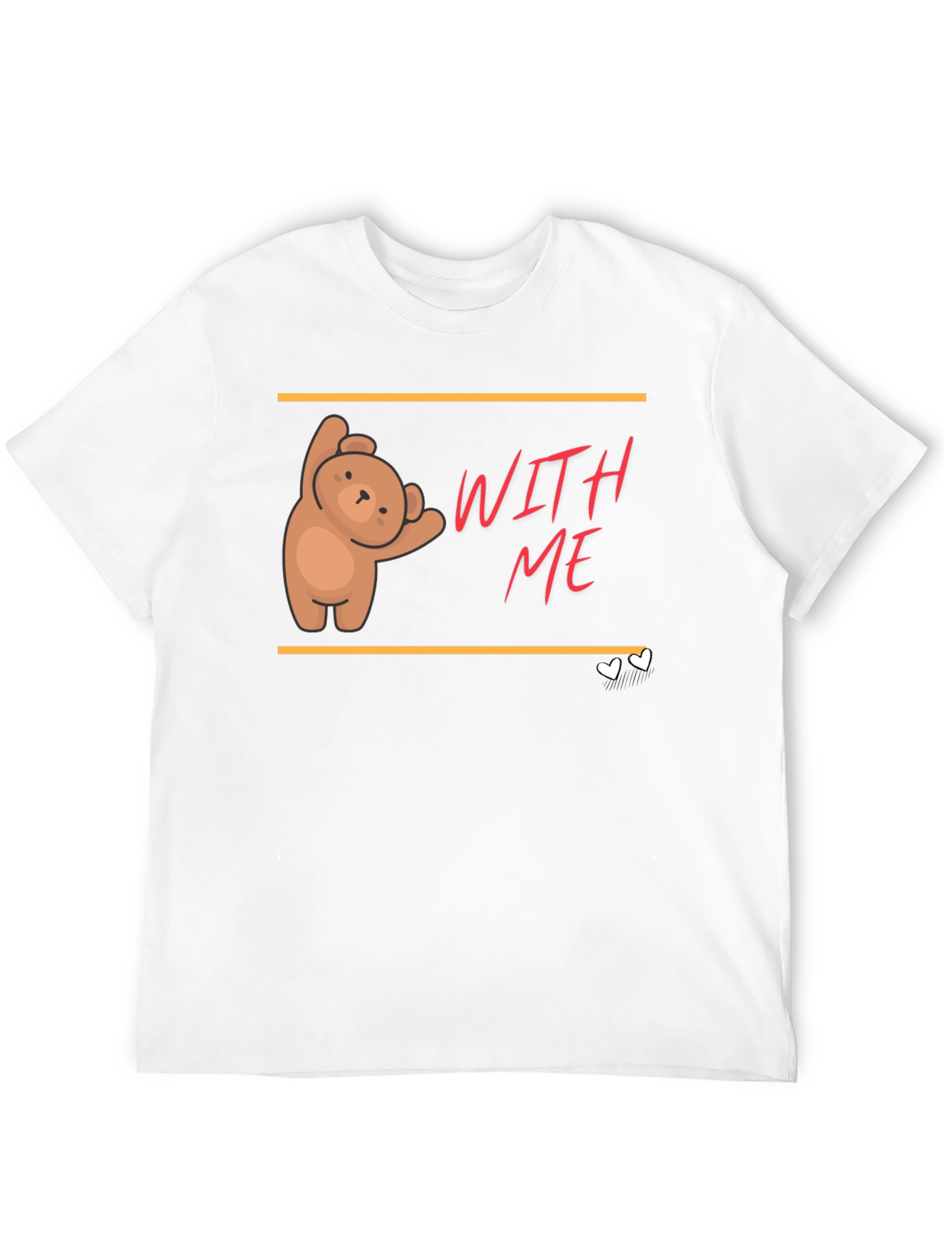 Black Cute Bear Graphic T-Shirt - With Me view 12