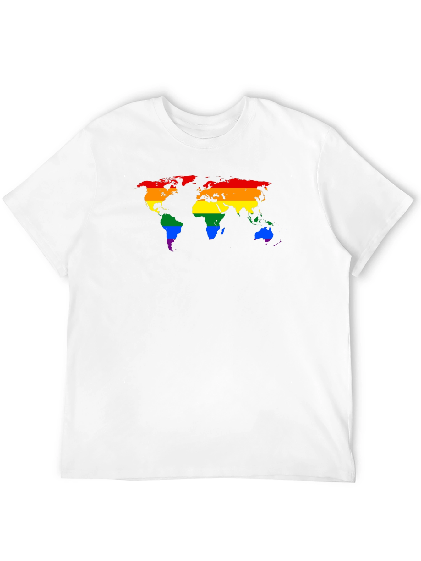 Black Pride World Map Black T-Shirt view 12