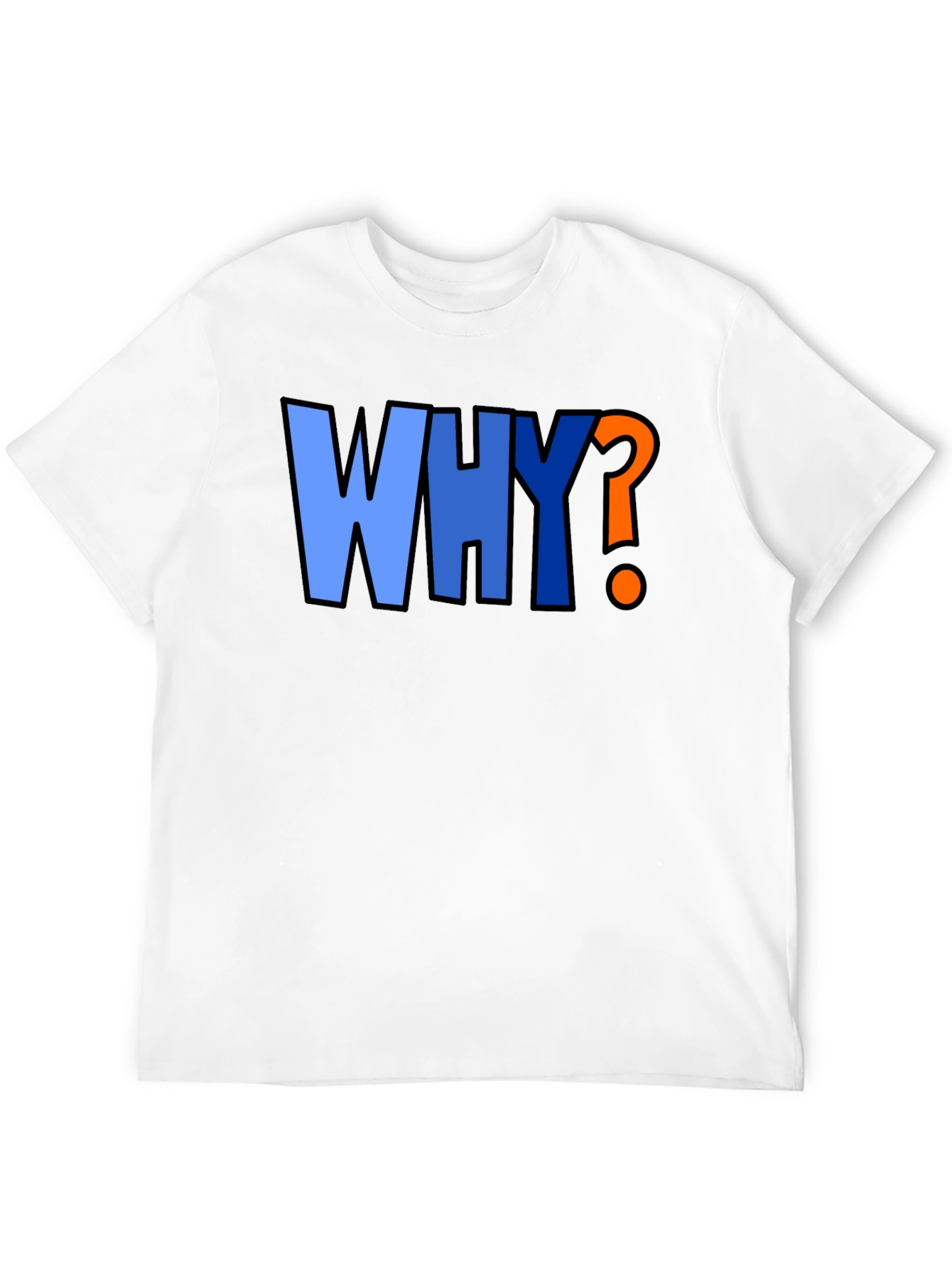 Black Why? Graphic Print Crew Neck T-Shirt view 12