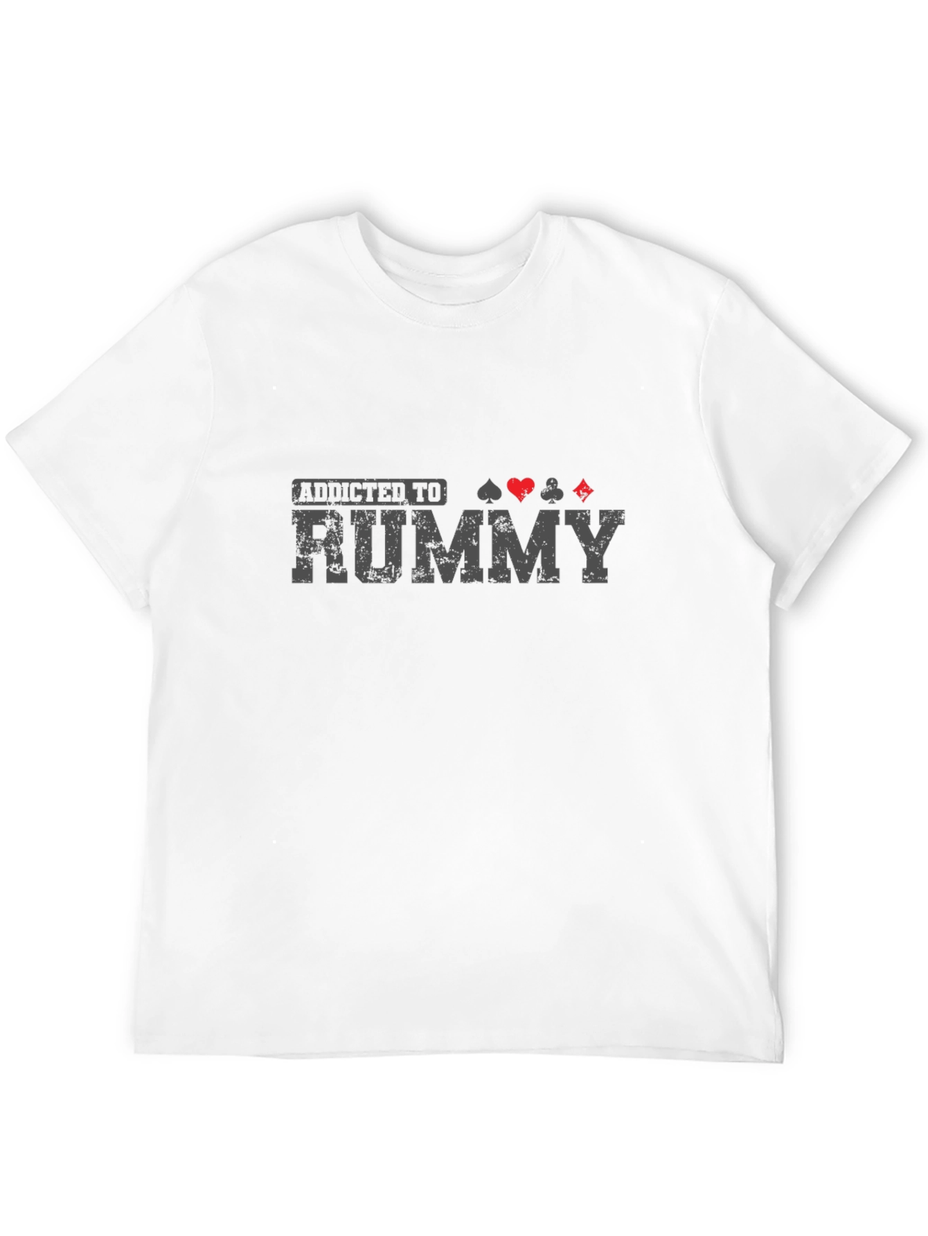 Black Addicted to Rummy Graphic Tee view 12