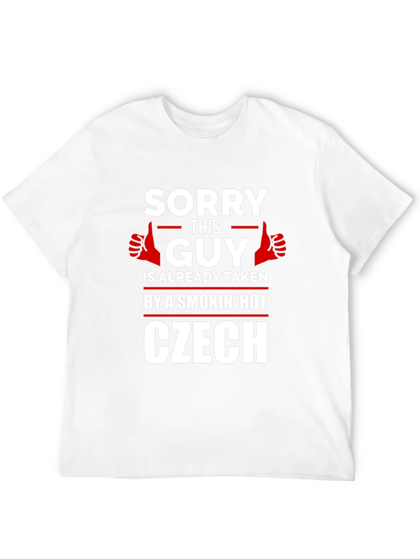 Black Sorry This Guy Is Taken Czech T-Shirt view 12