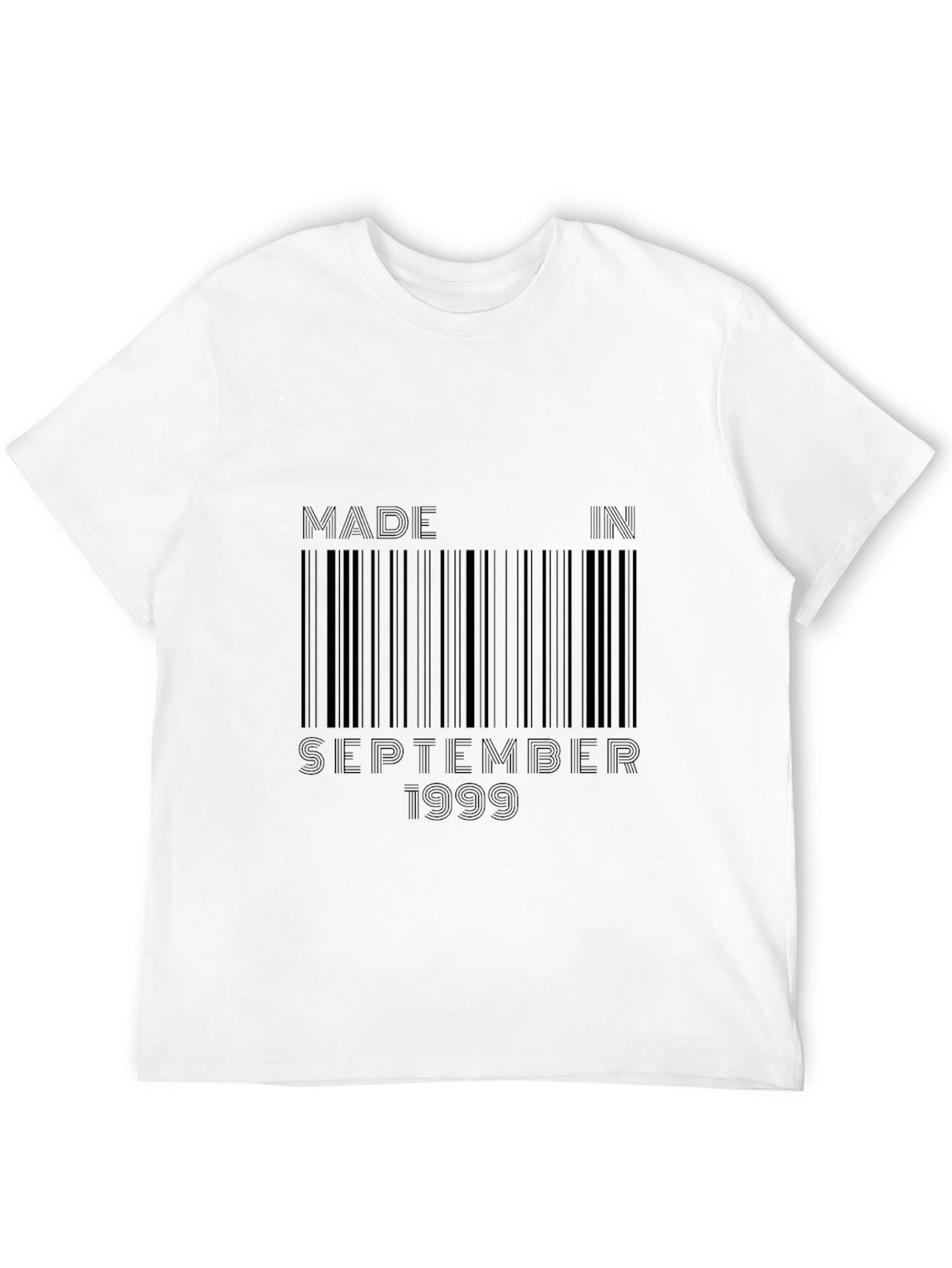 Black Made in September 1999 Barcode T-Shirt view 12