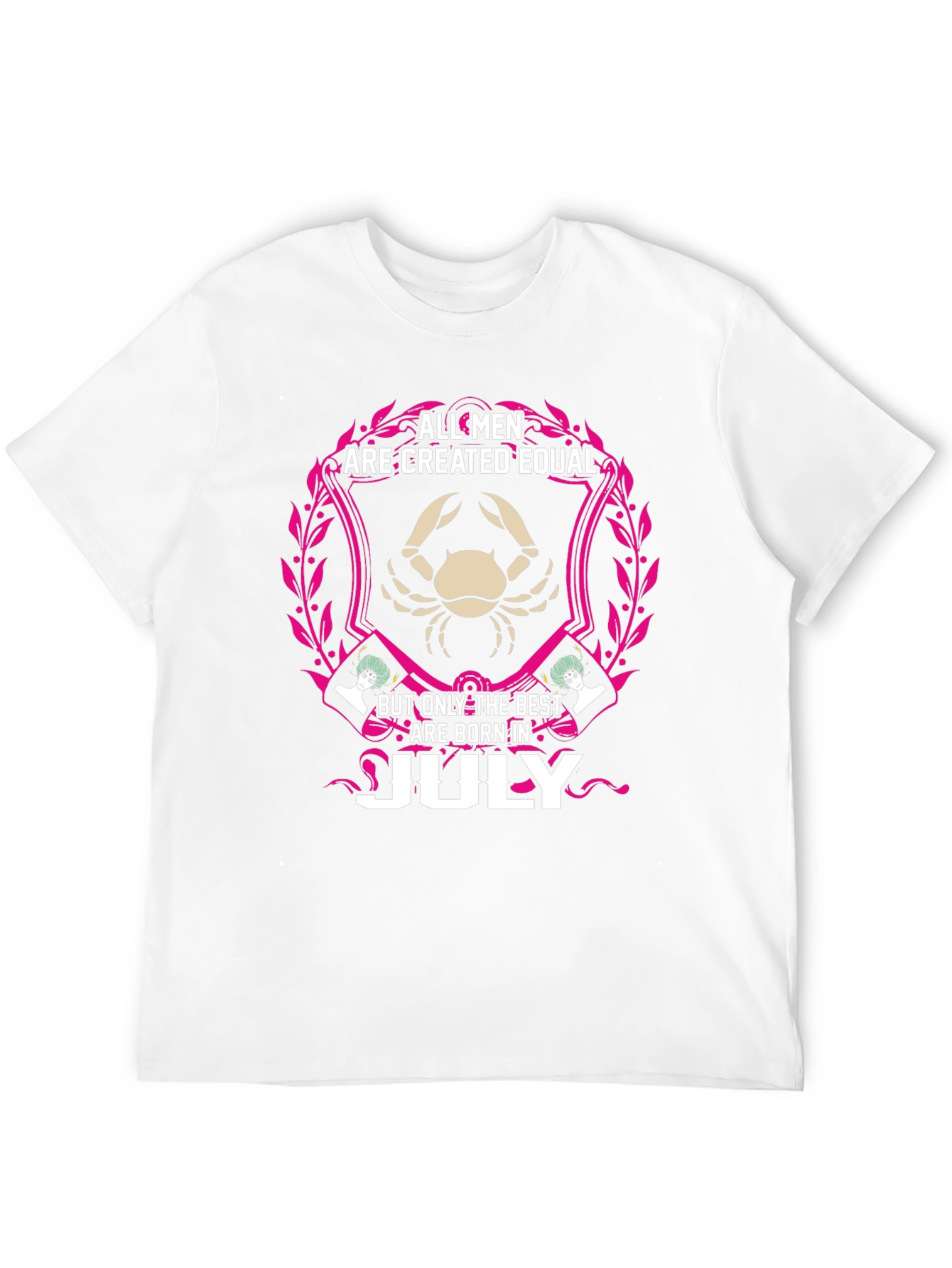 Black All Men Are Created Equal July Birthday T-Shirt view 12