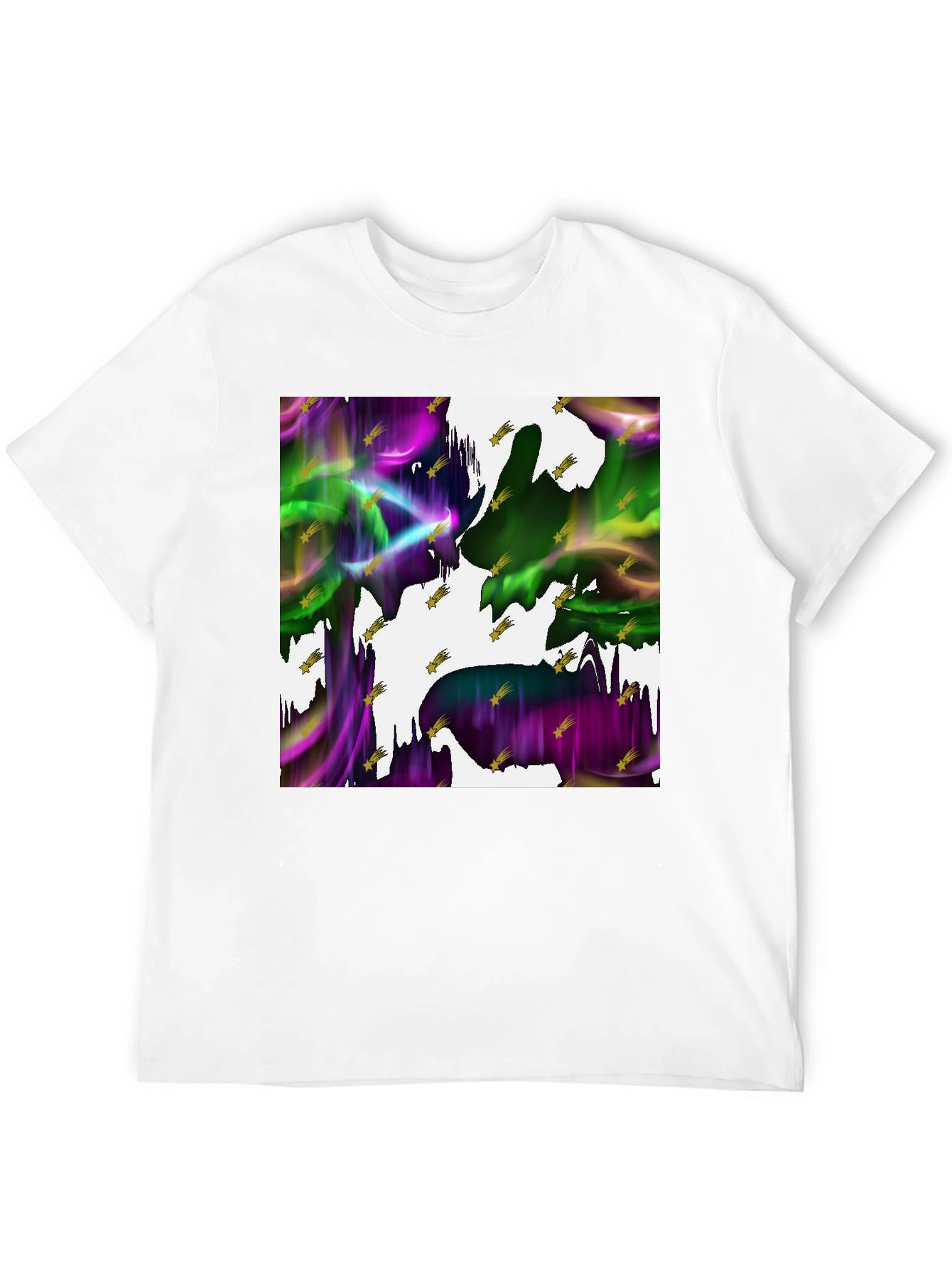 Abstract Starry Night Black T-Shirt - 12