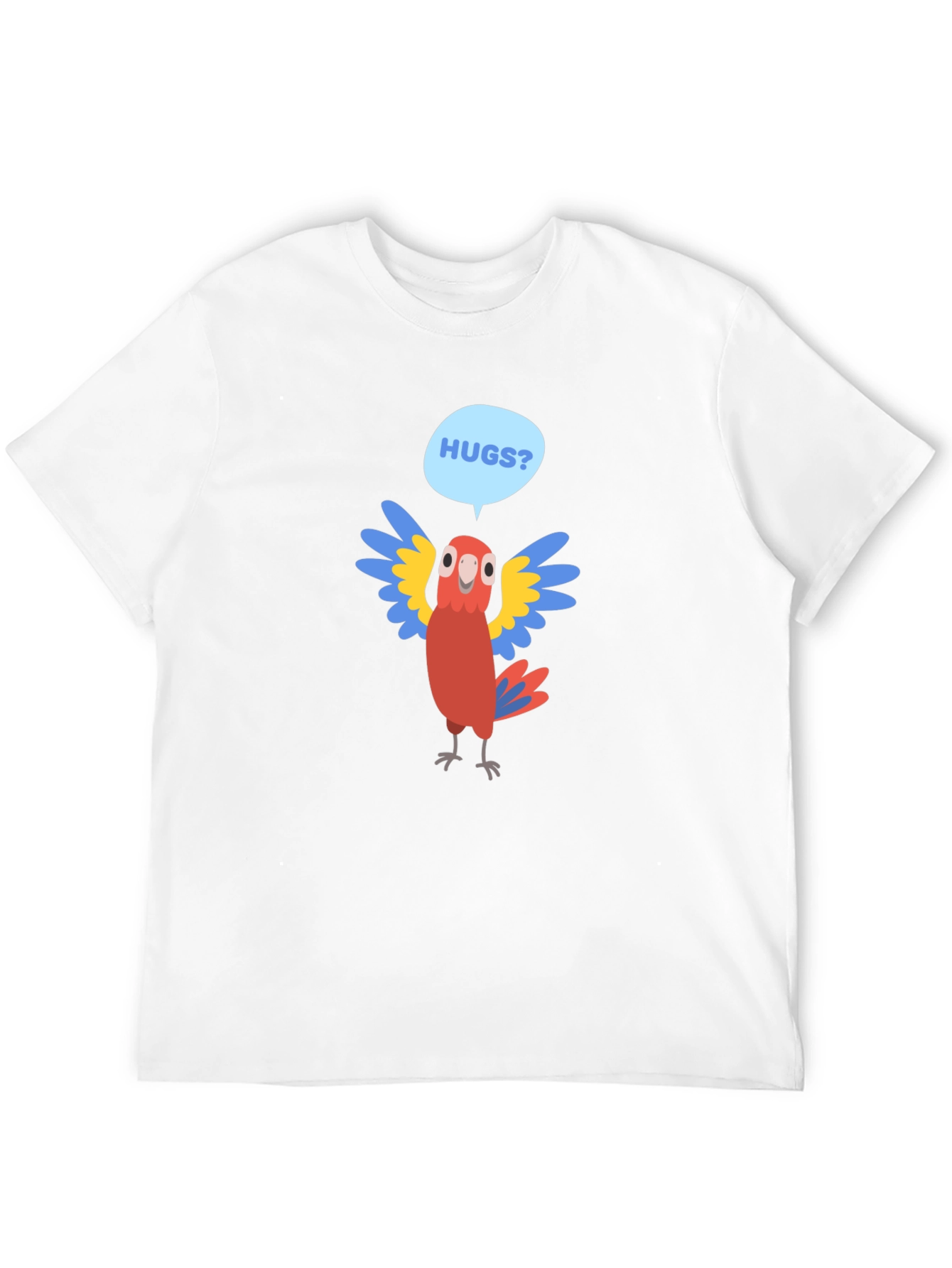 Black Hugs Parrot Graphic T-Shirt - Fun Novelty Tee view 12