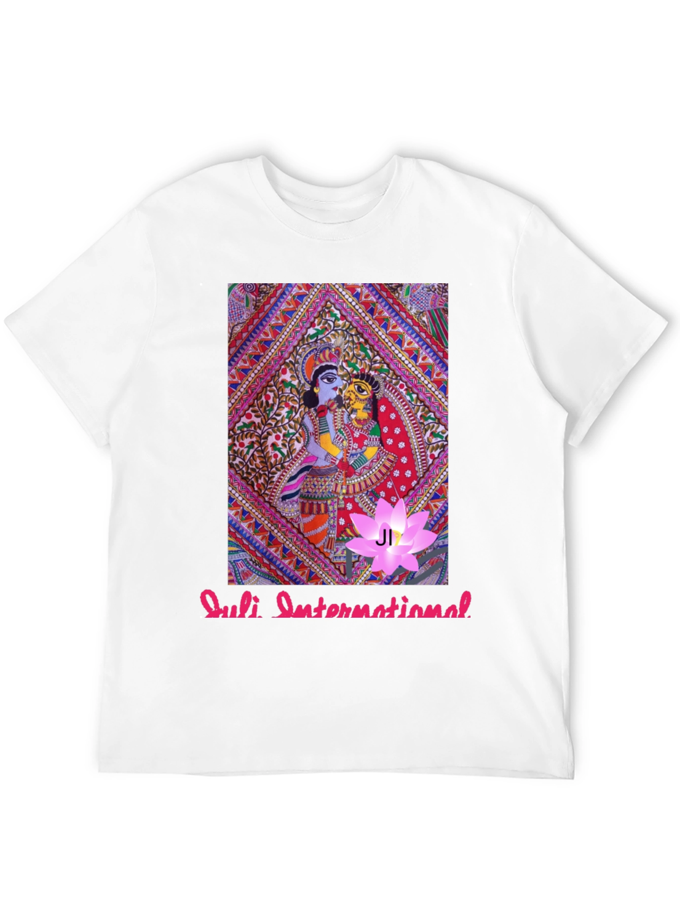 Black Artistic Print Black T-Shirt view 12