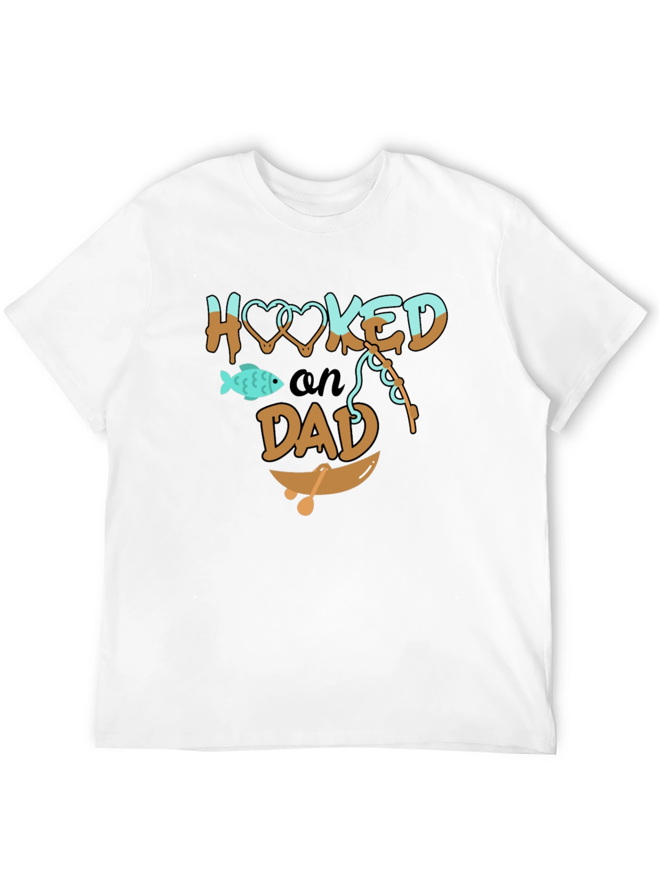 Black Hooked on Dad Graphic T-Shirt view 12
