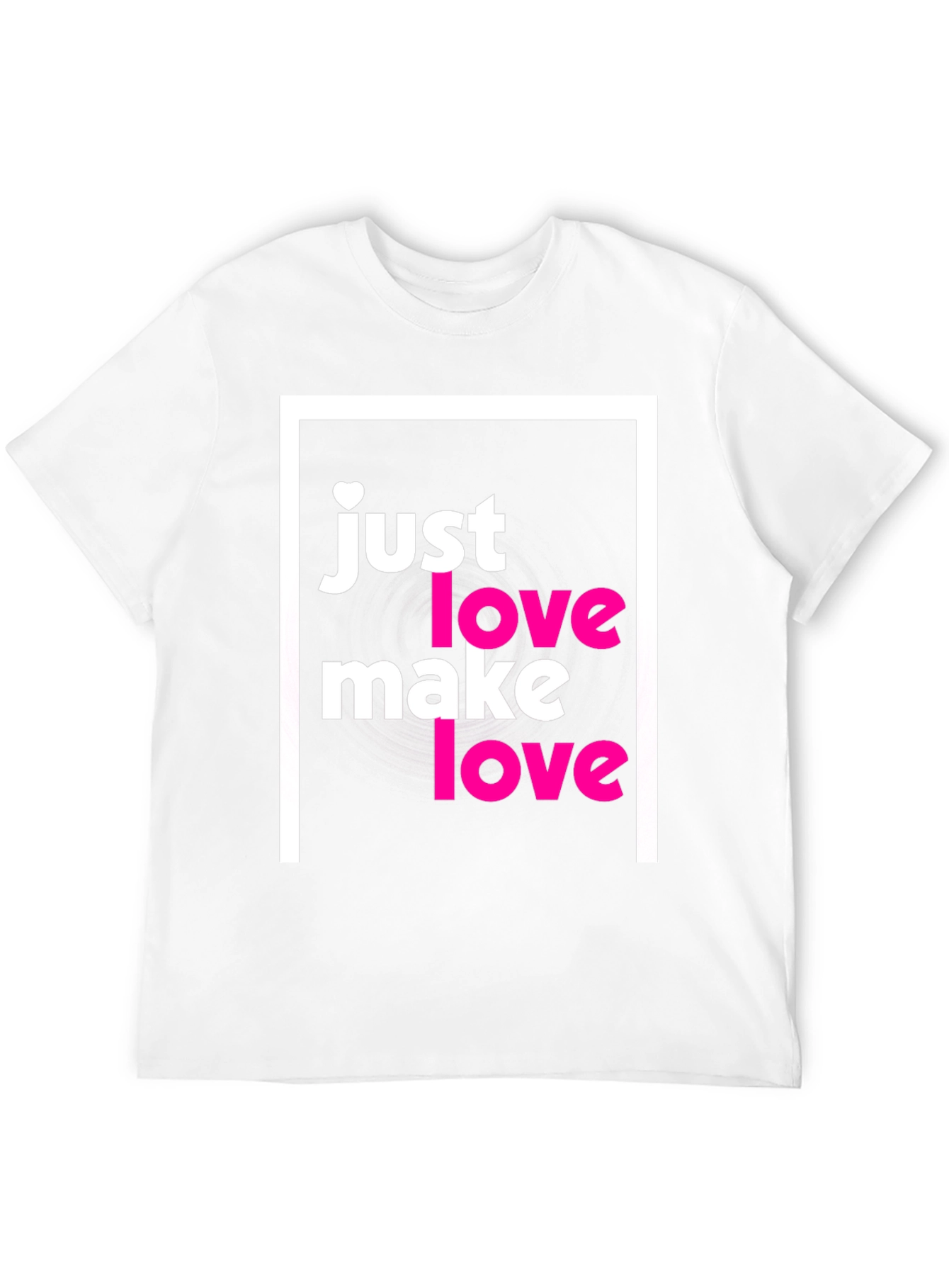 Black Just Make Love T-Shirt - Soft Cotton Tee view 12