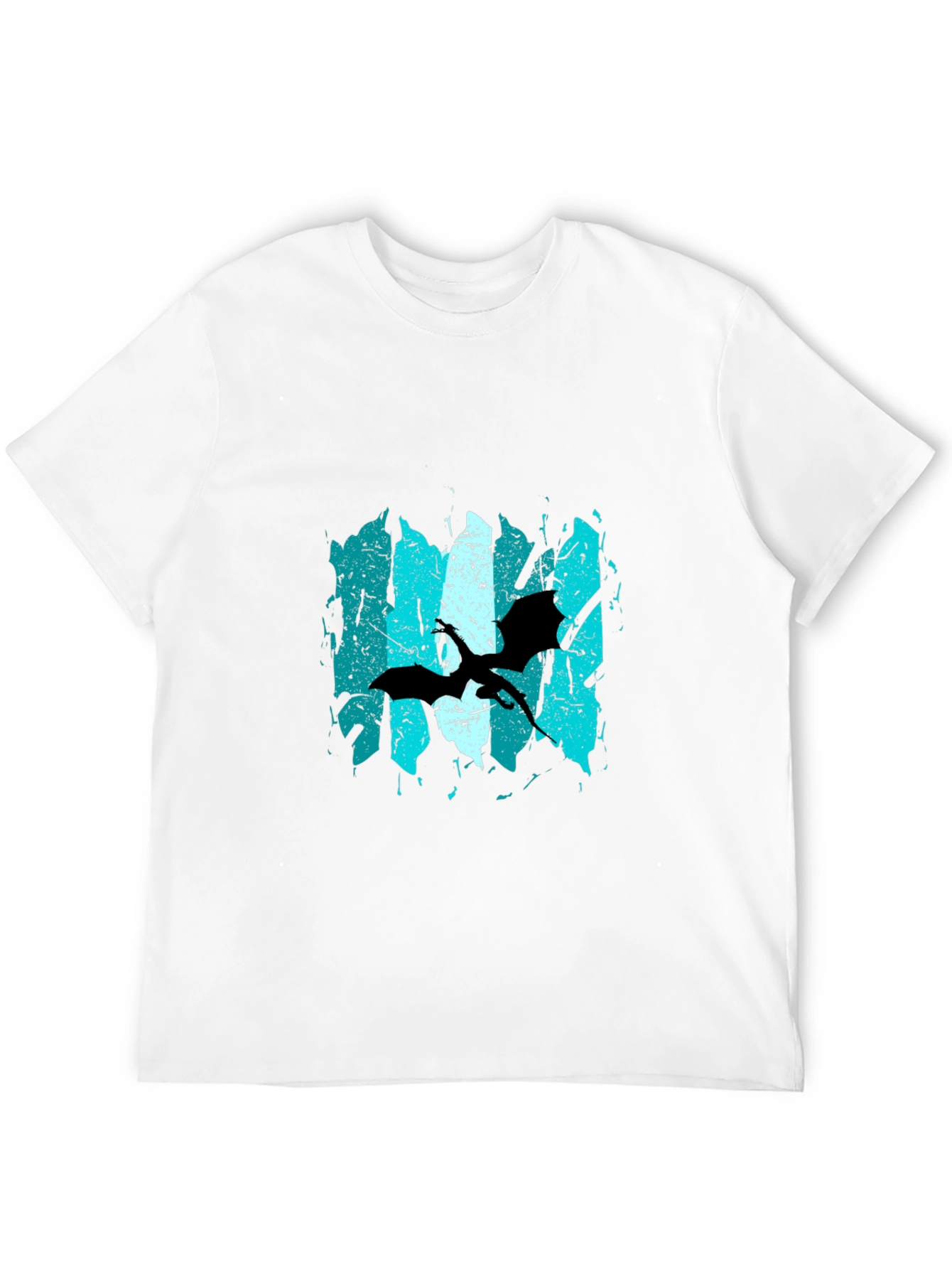 Black Grunge Pterodactyl Graphic Tee - Black view 12