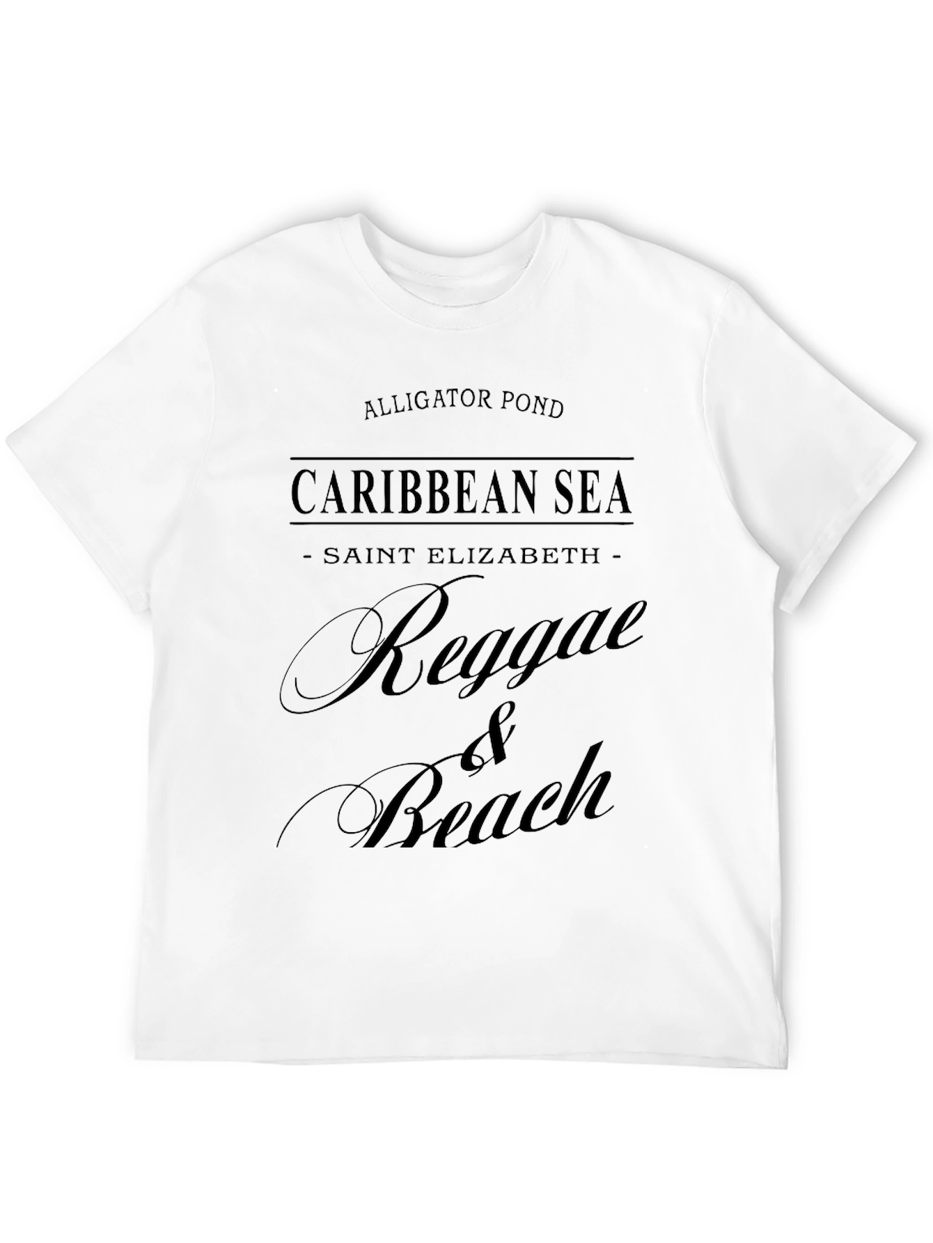 Black Caribbean Sea Reggae & Beach T-Shirt view 12