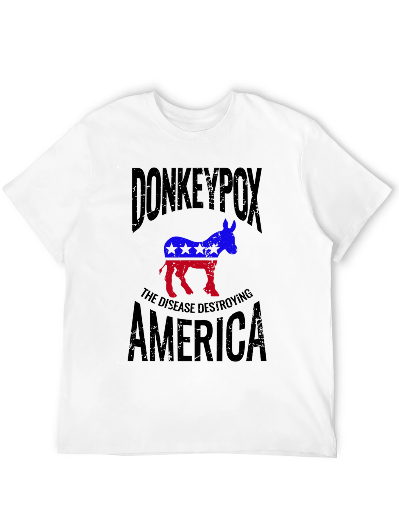 Black Donkeypox Graphic T-Shirt view 12