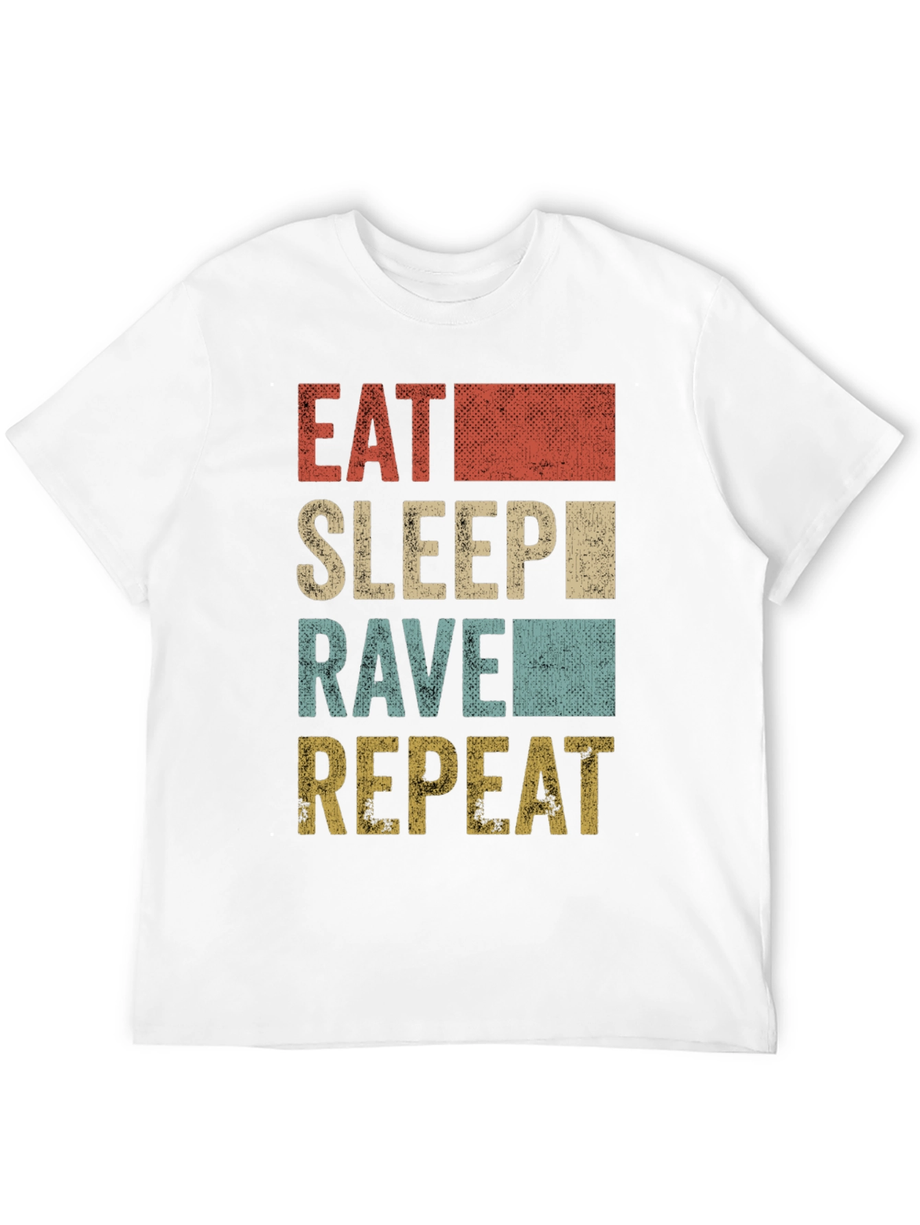 Black Eat Sleep Rave Repeat Men's Graphic T-Shirt view 12